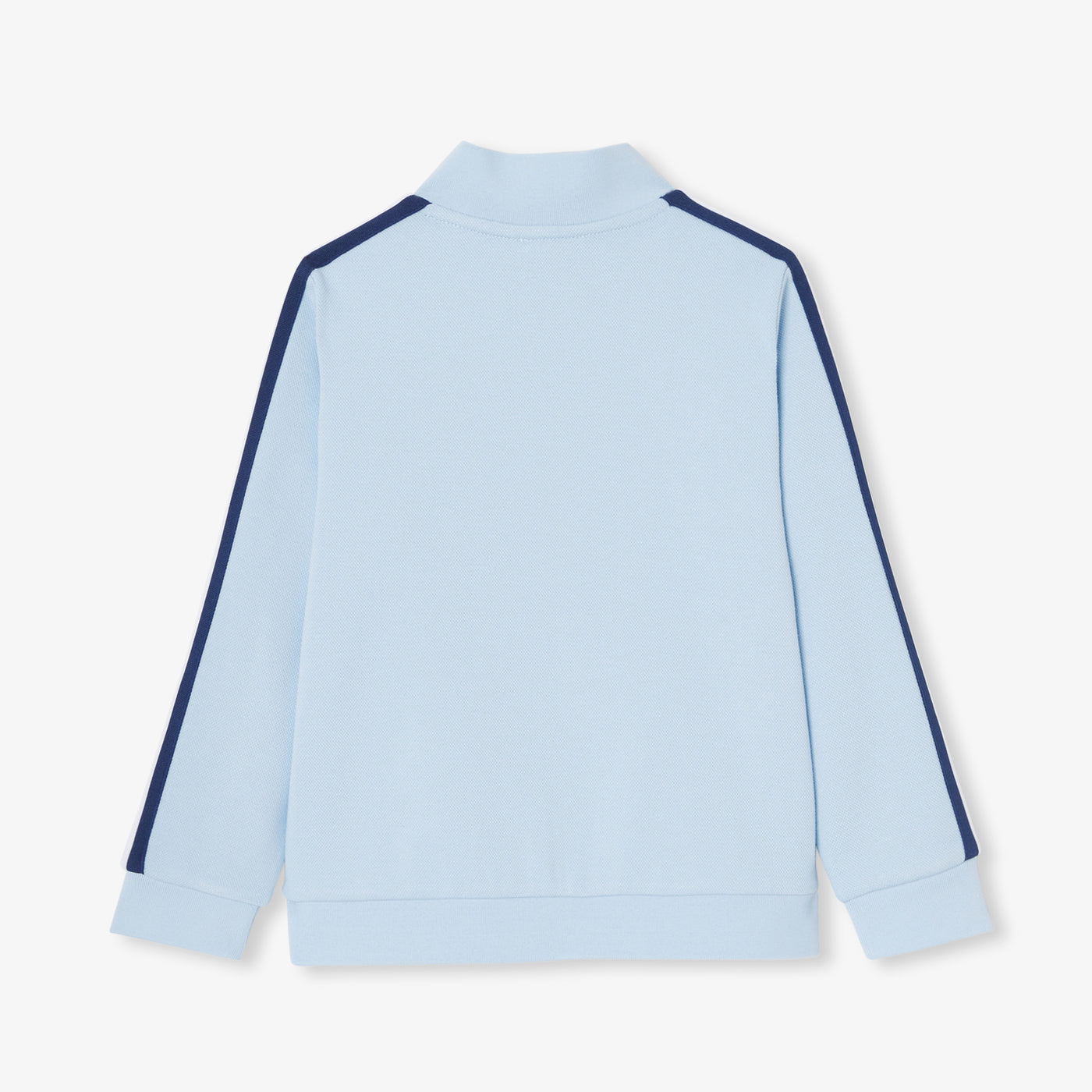 Boy double-sided piqué zip-up sweatshirt