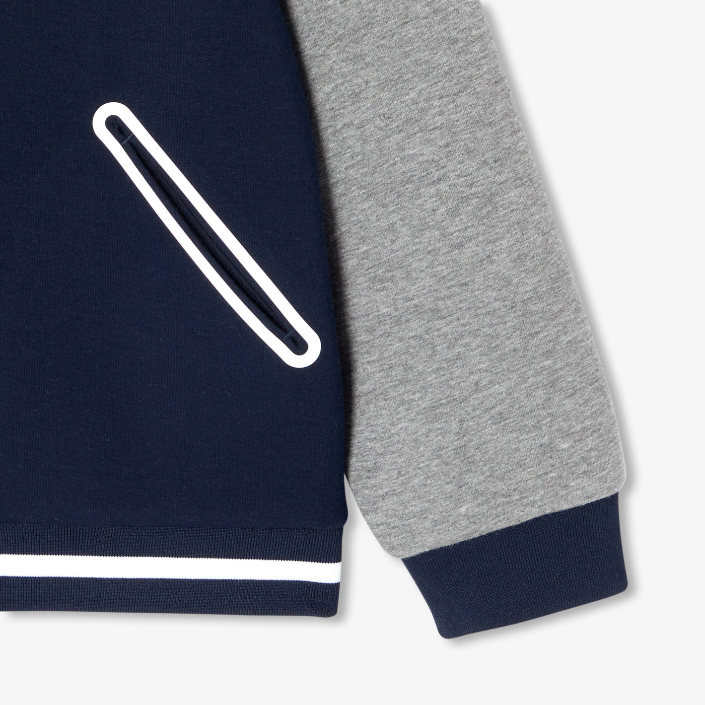 Boy varsity cardigan - marine/gris