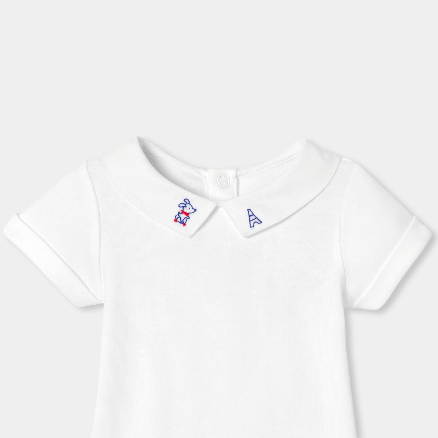 Baby boy short-sleeved cotton bodysuit