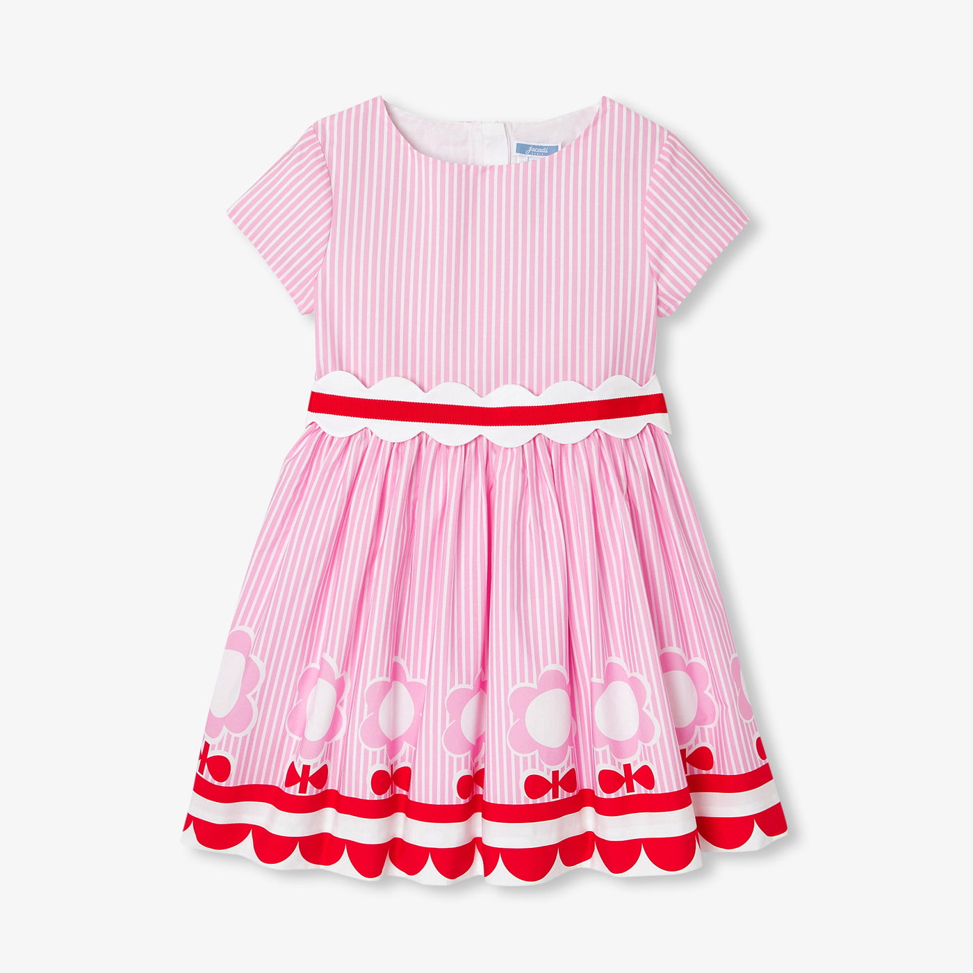 Girl striped poplin dress