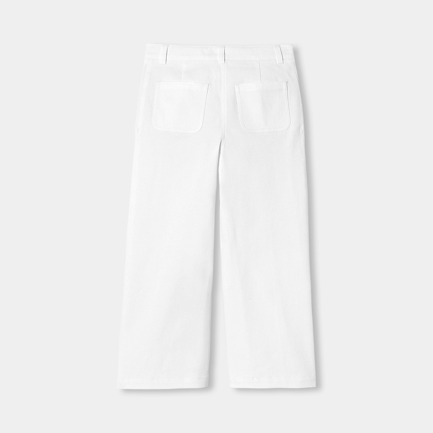 Girl wide-leg twill trousers - blanc jacadi