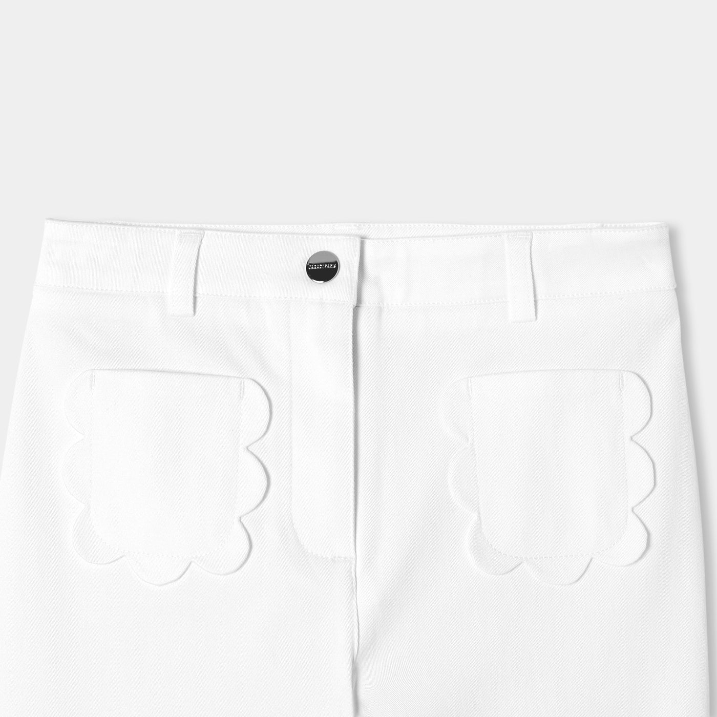 Girl wide-leg twill trousers - blanc jacadi