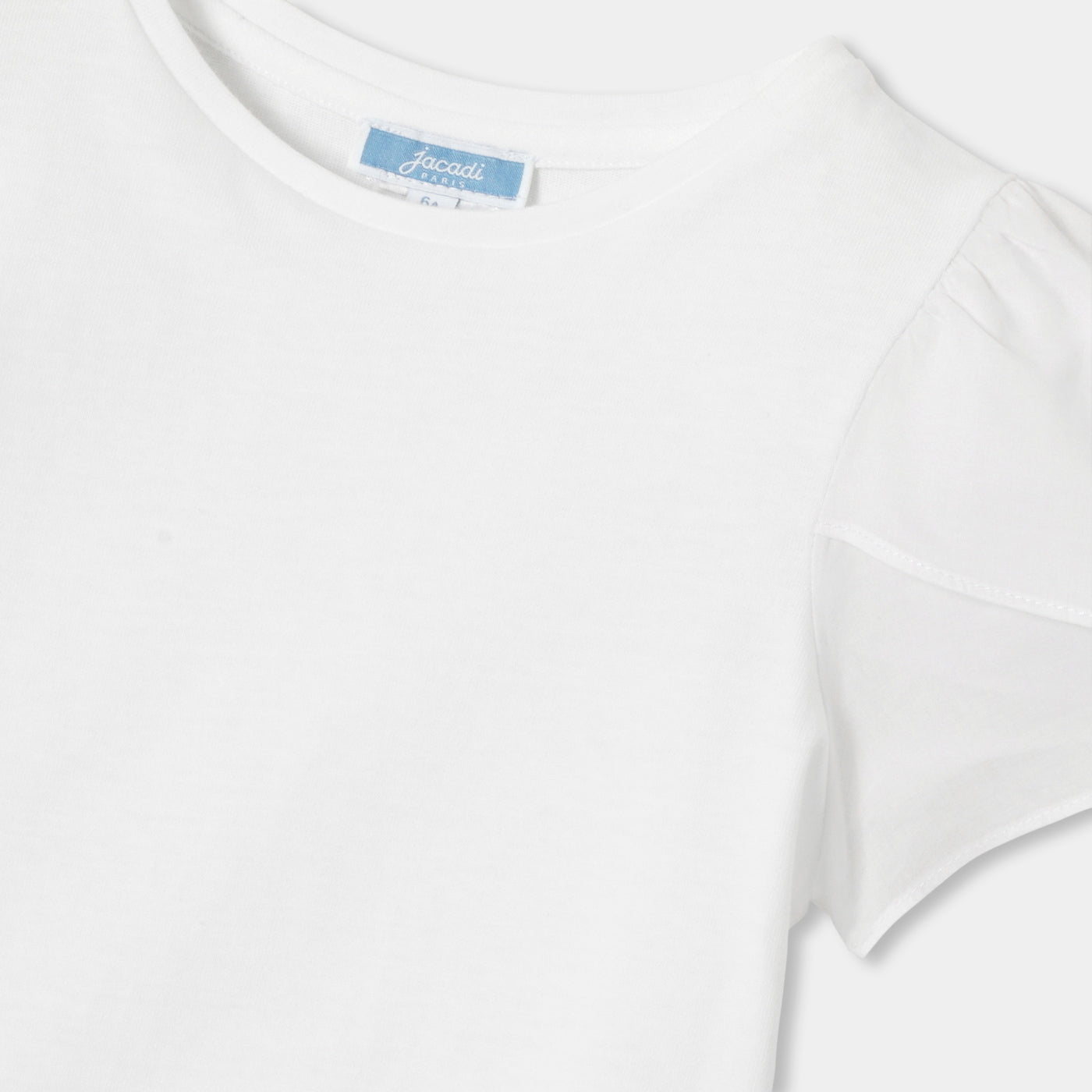 Girl cotton T-shirt with short tulip sleeves