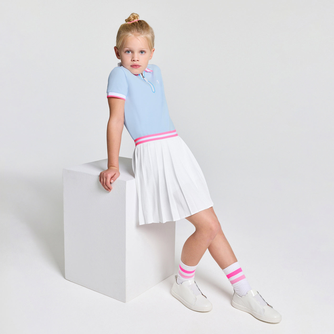 Girl short-sleeved polo shirt