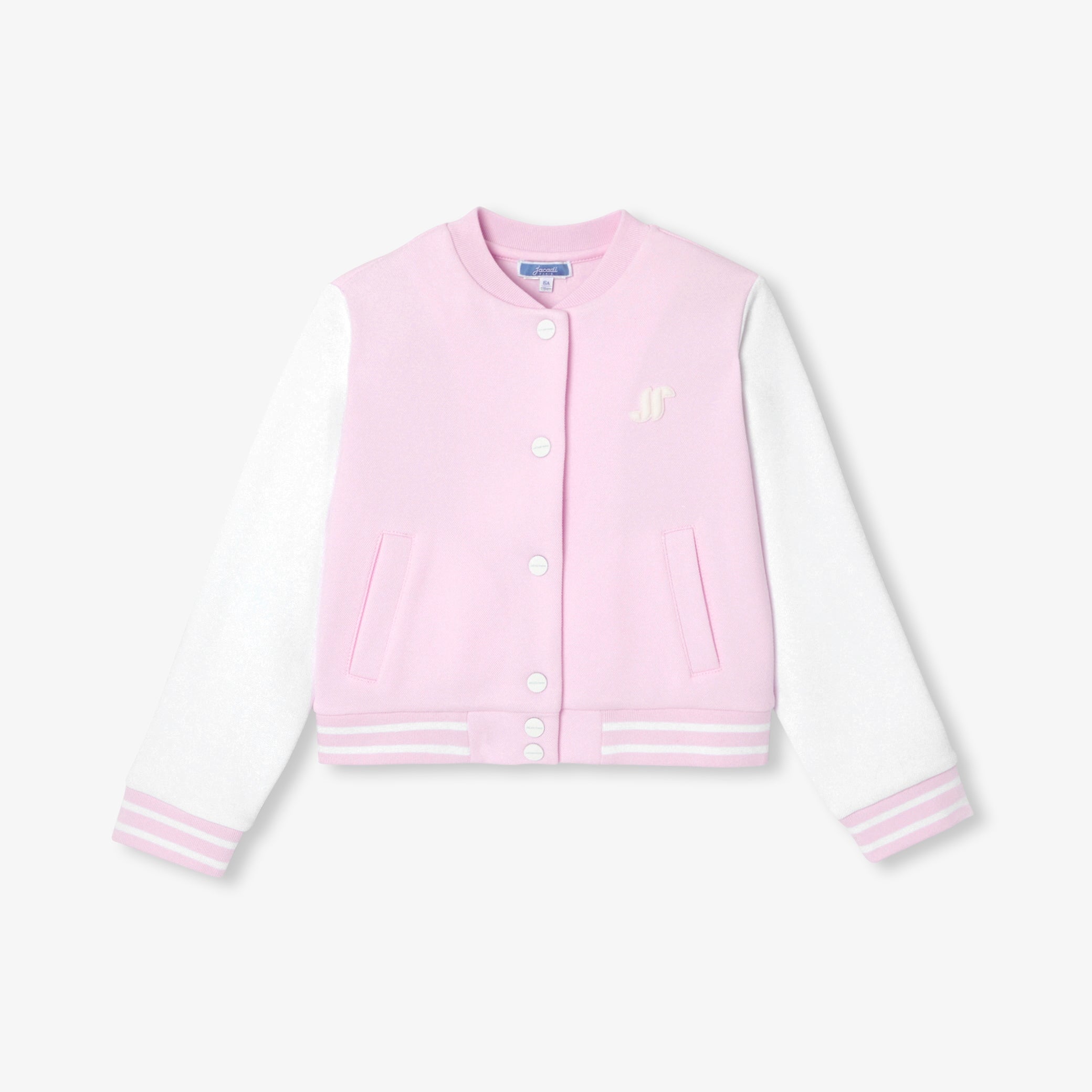 Girl Varsity cardigan in fleece