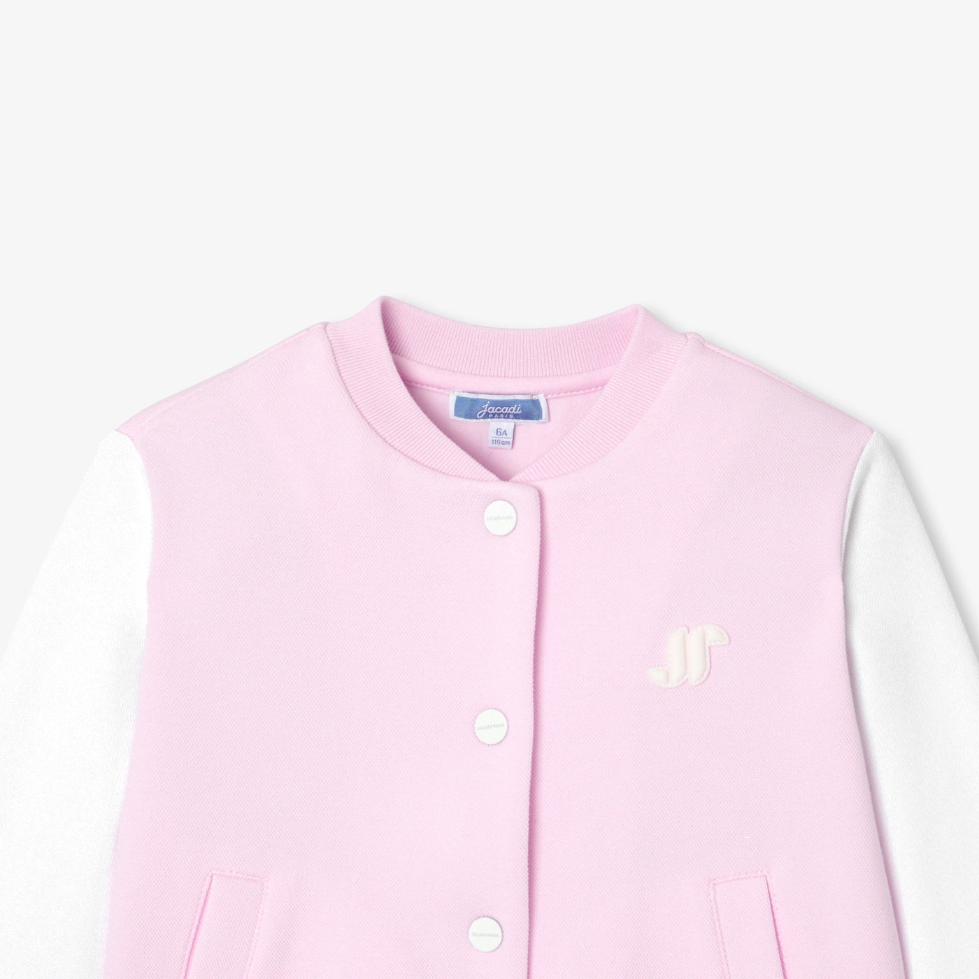 Girl Varsity cardigan in fleece