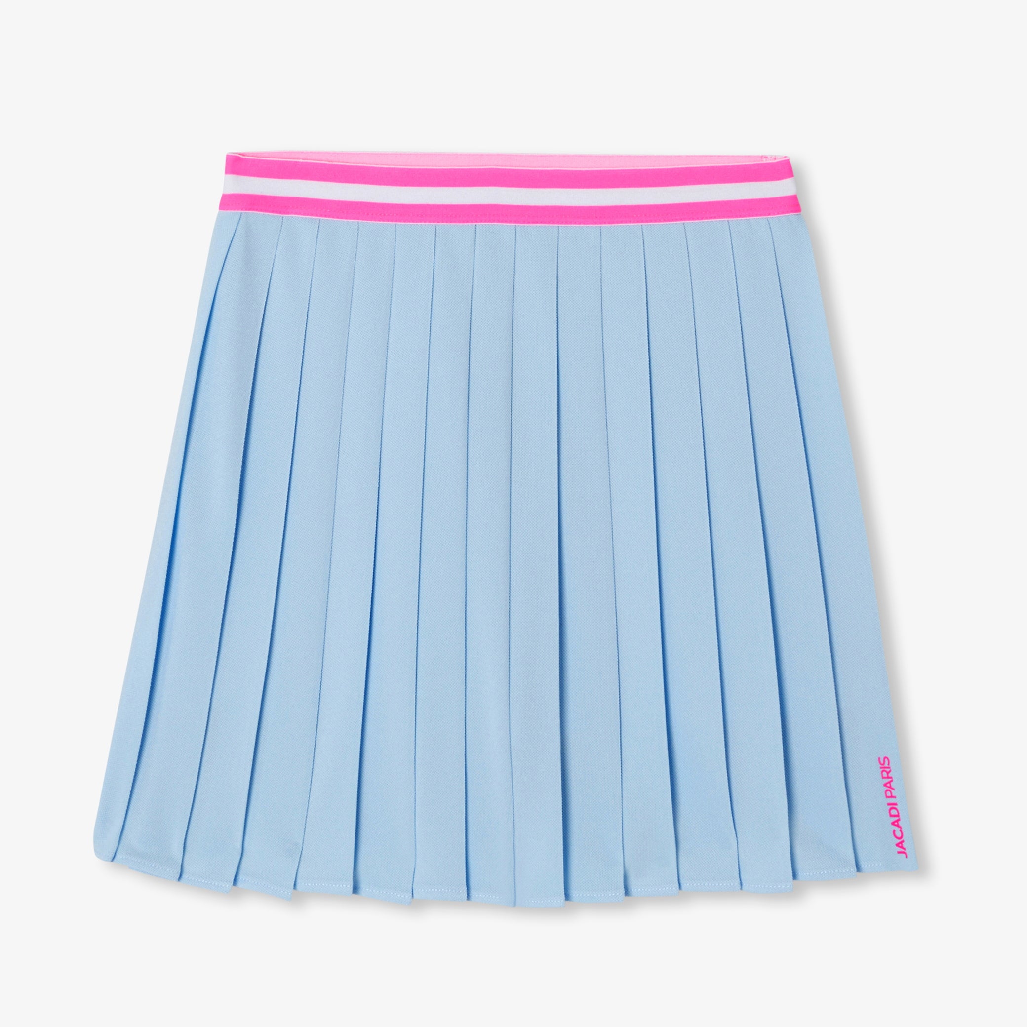 Girl piqué knit pleated skirt