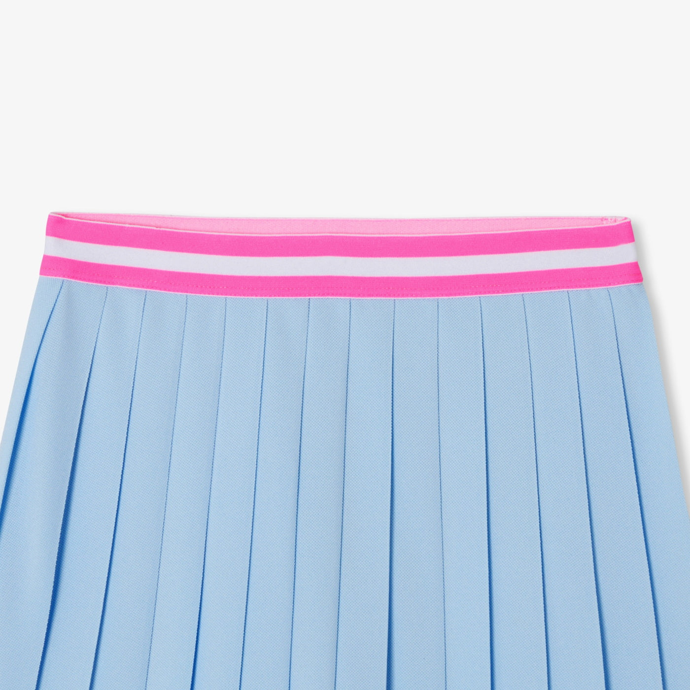 Girl piqué knit pleated skirt