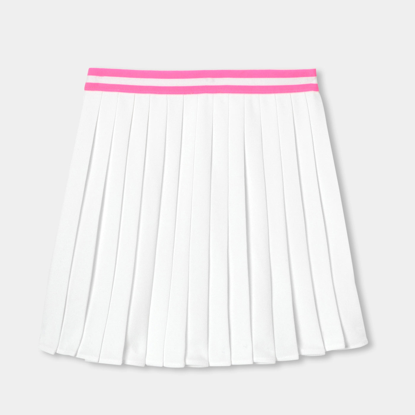 Girl piqué knit pleated skirt