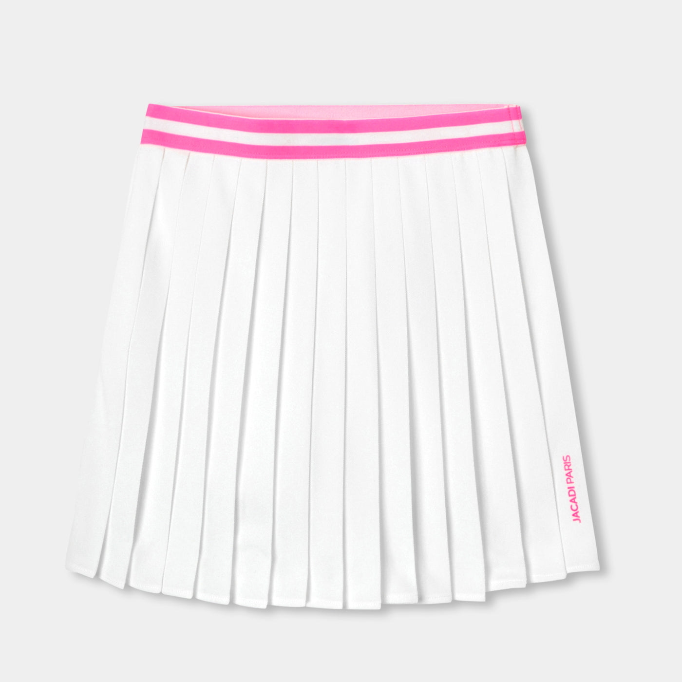 Girl piqué knit pleated skirt