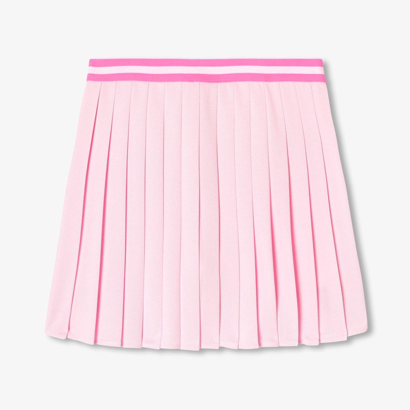 Girl piqué knit pleated skirt