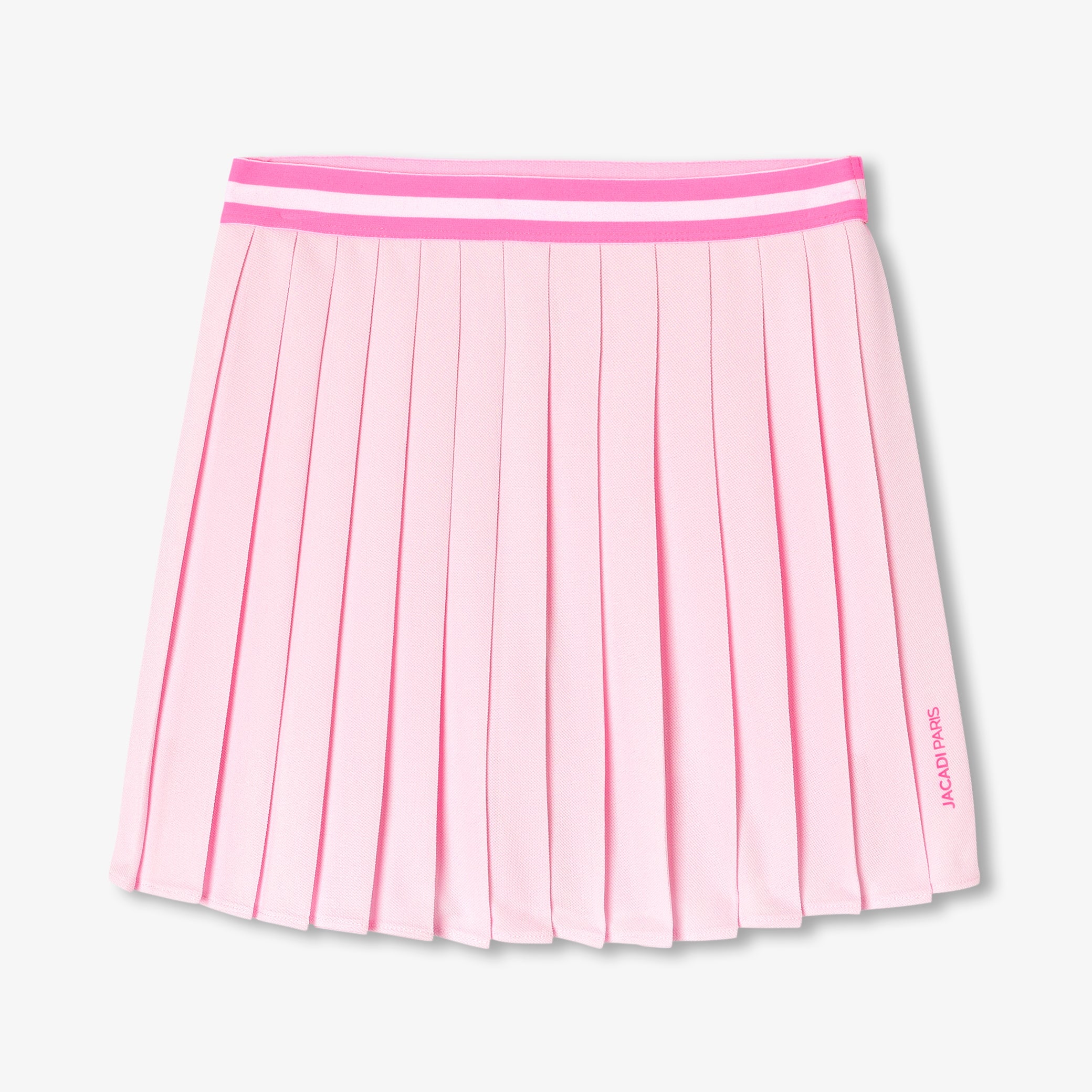 Girl piqué knit pleated skirt