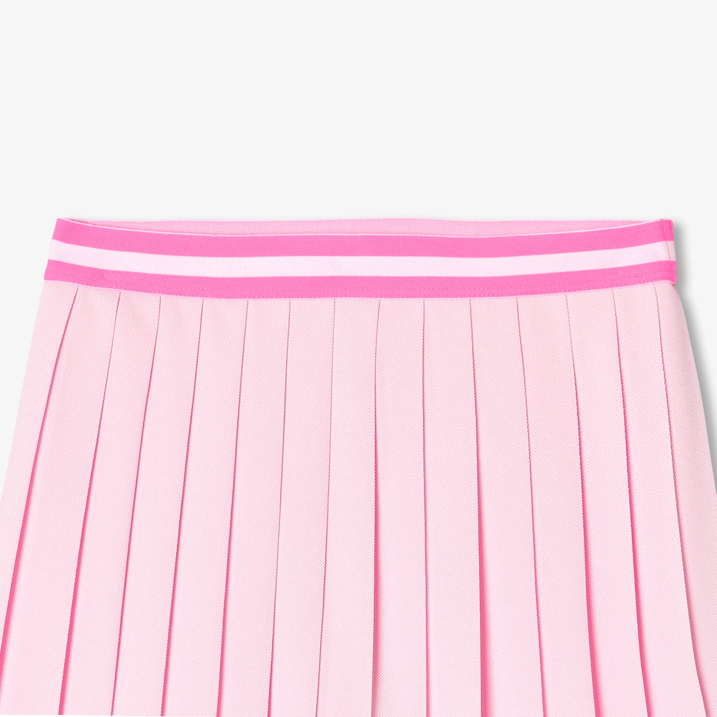Girl piqué knit pleated skirt
