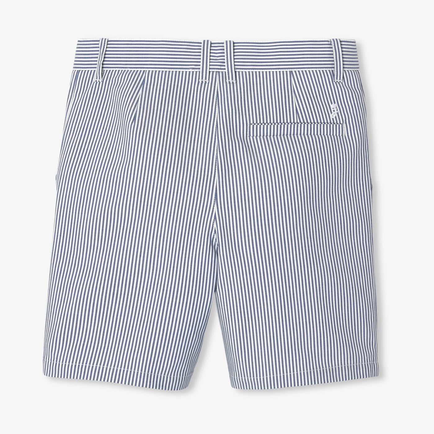 Boy striped twill Bermuda shorts - blanc/bleu