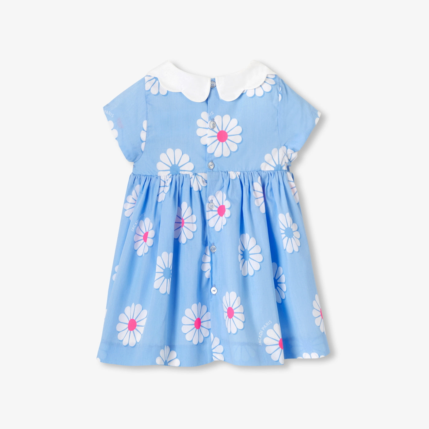 Baby girl cotton dress with floral pattern