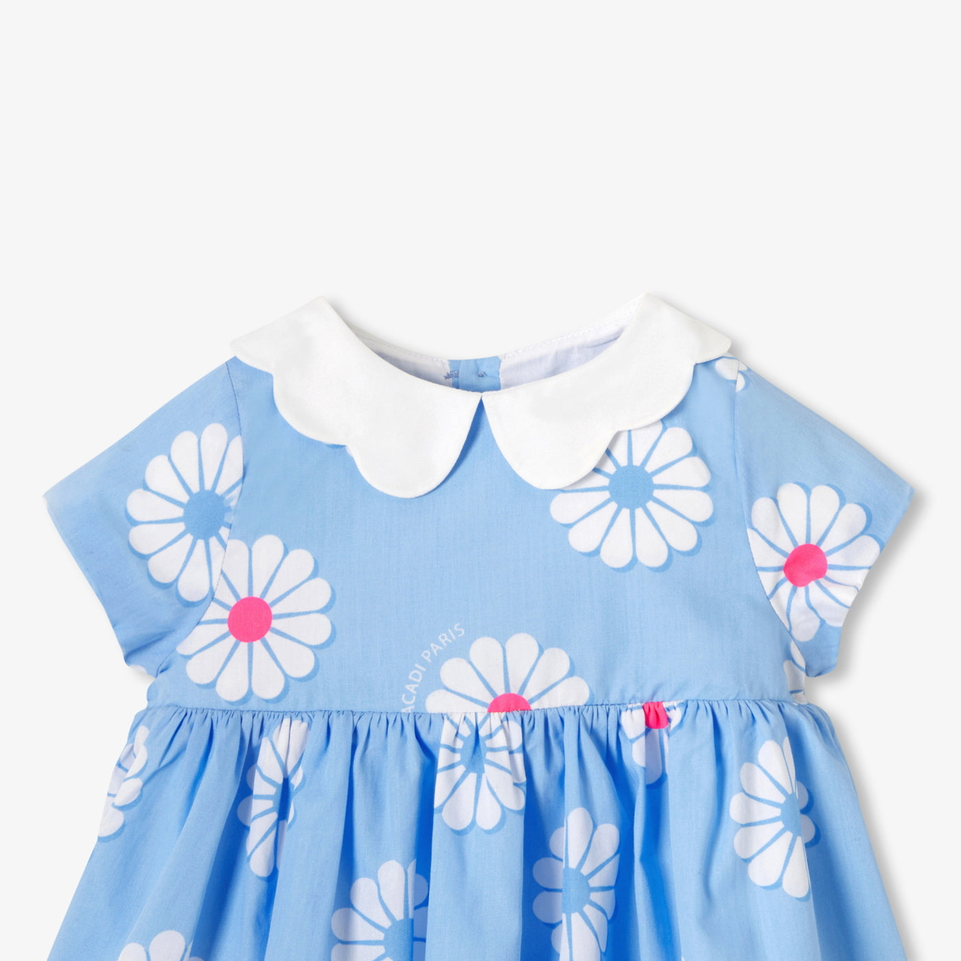 Baby girl cotton dress with floral pattern