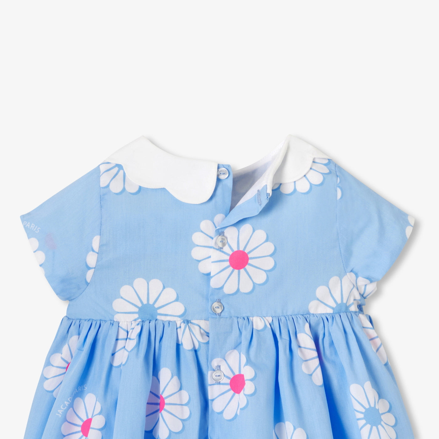 Baby girl cotton dress with floral pattern