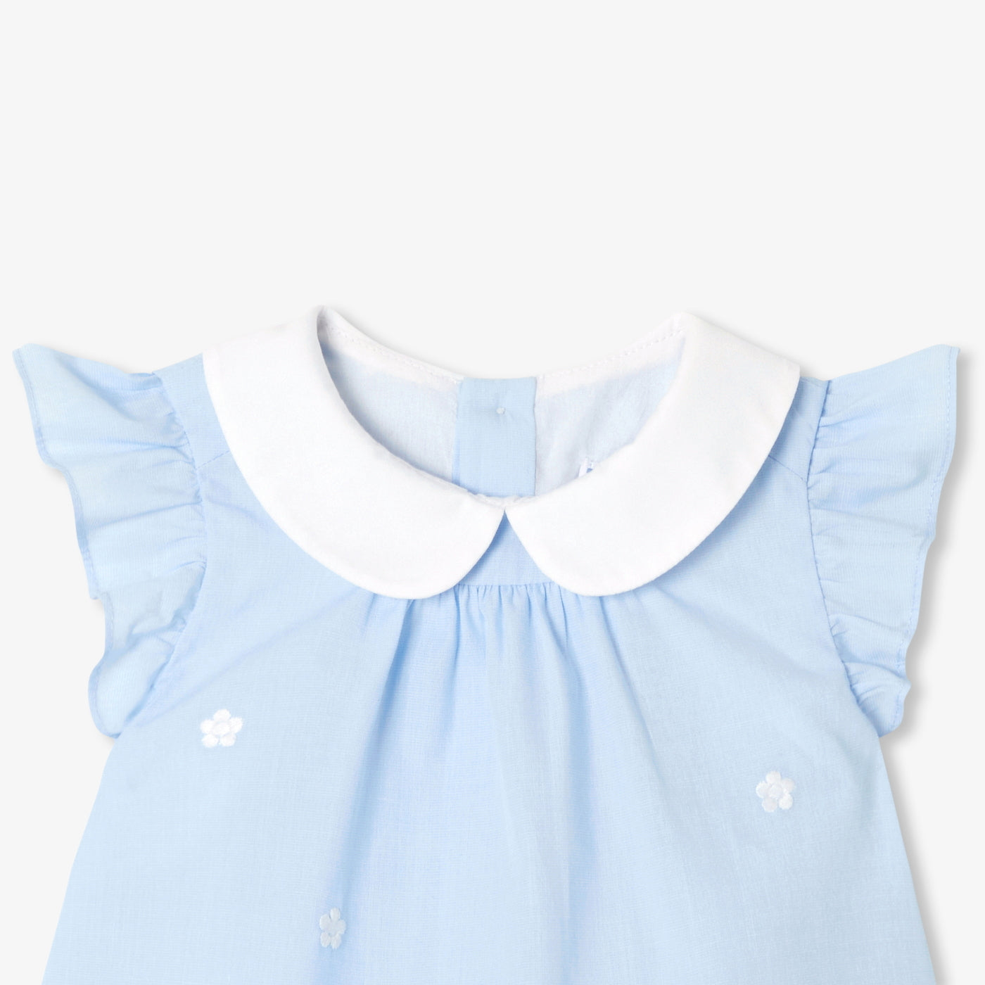 Baby girl set in cotton fil-à-fil