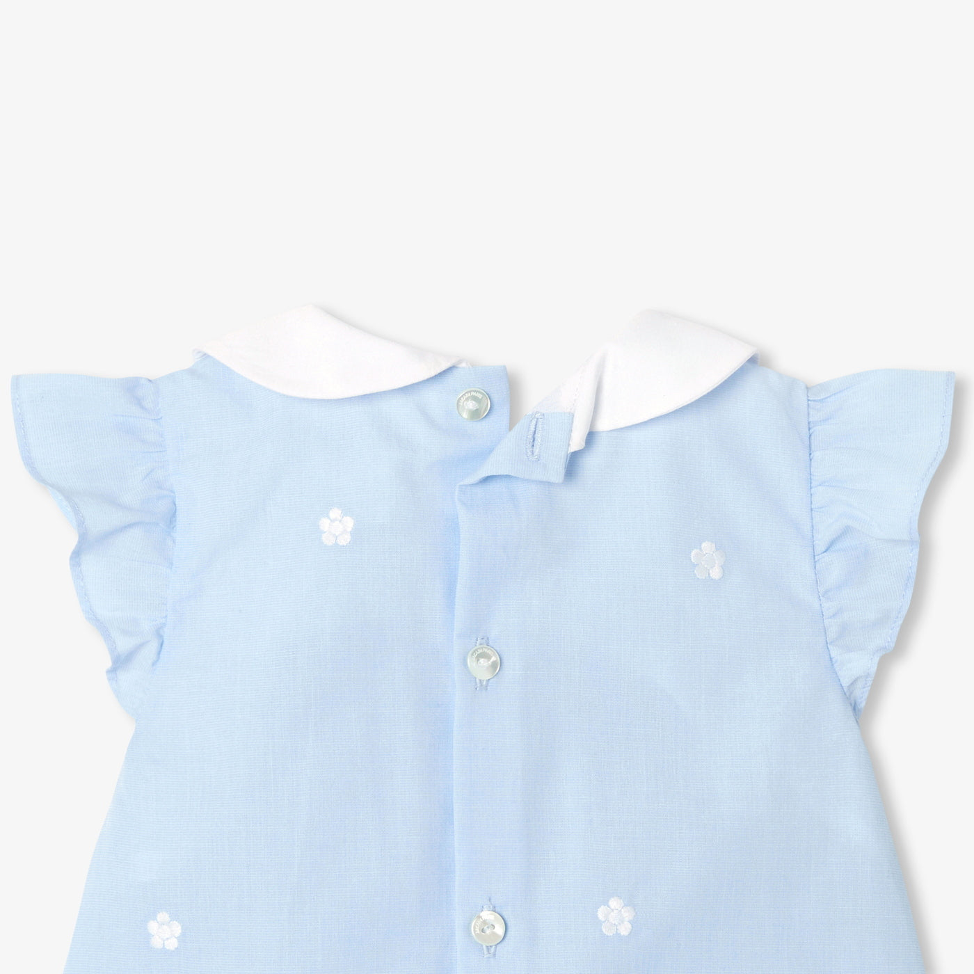 Baby girl set in cotton fil-à-fil