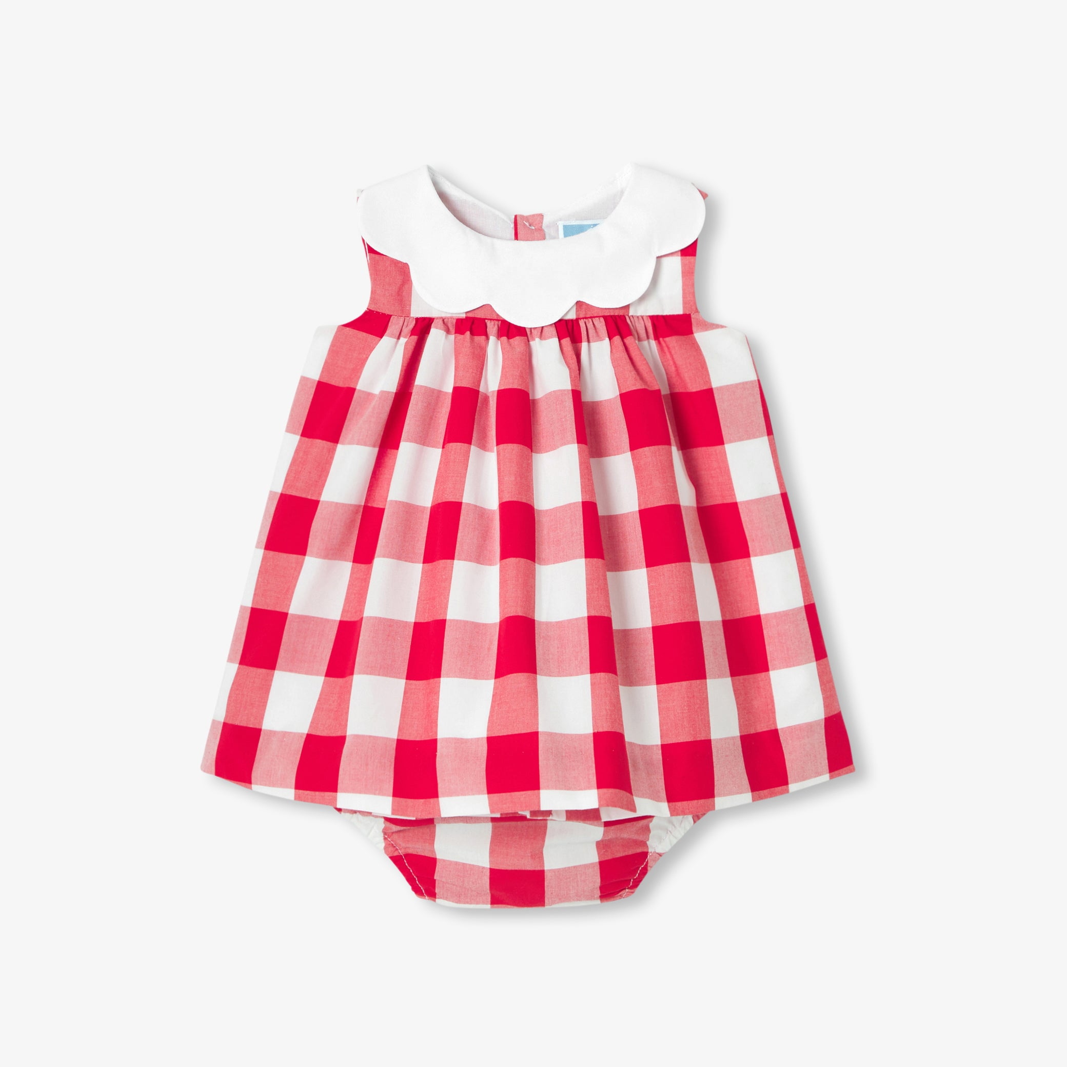 Baby girl dress in gingham poplin