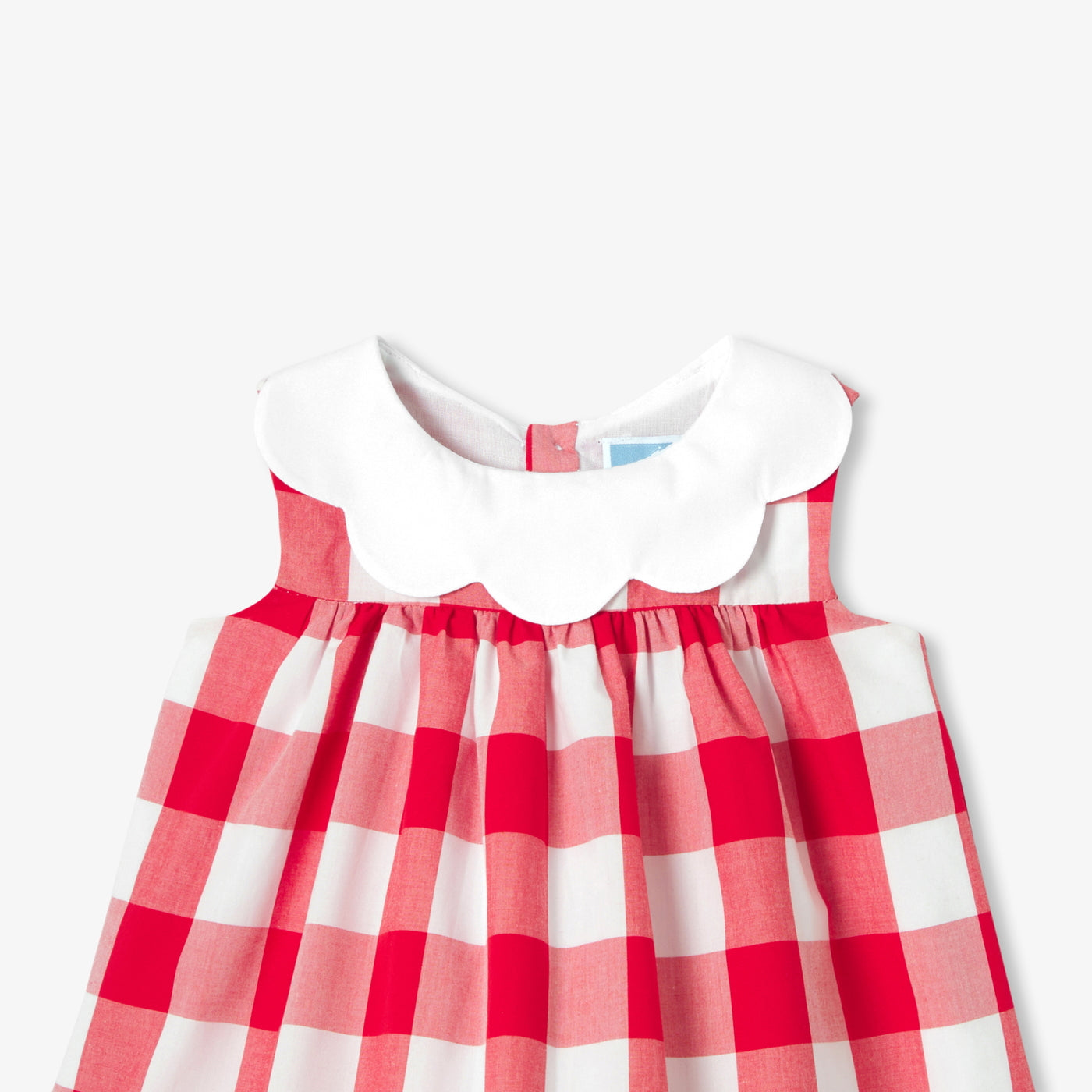 Baby girl dress in gingham poplin