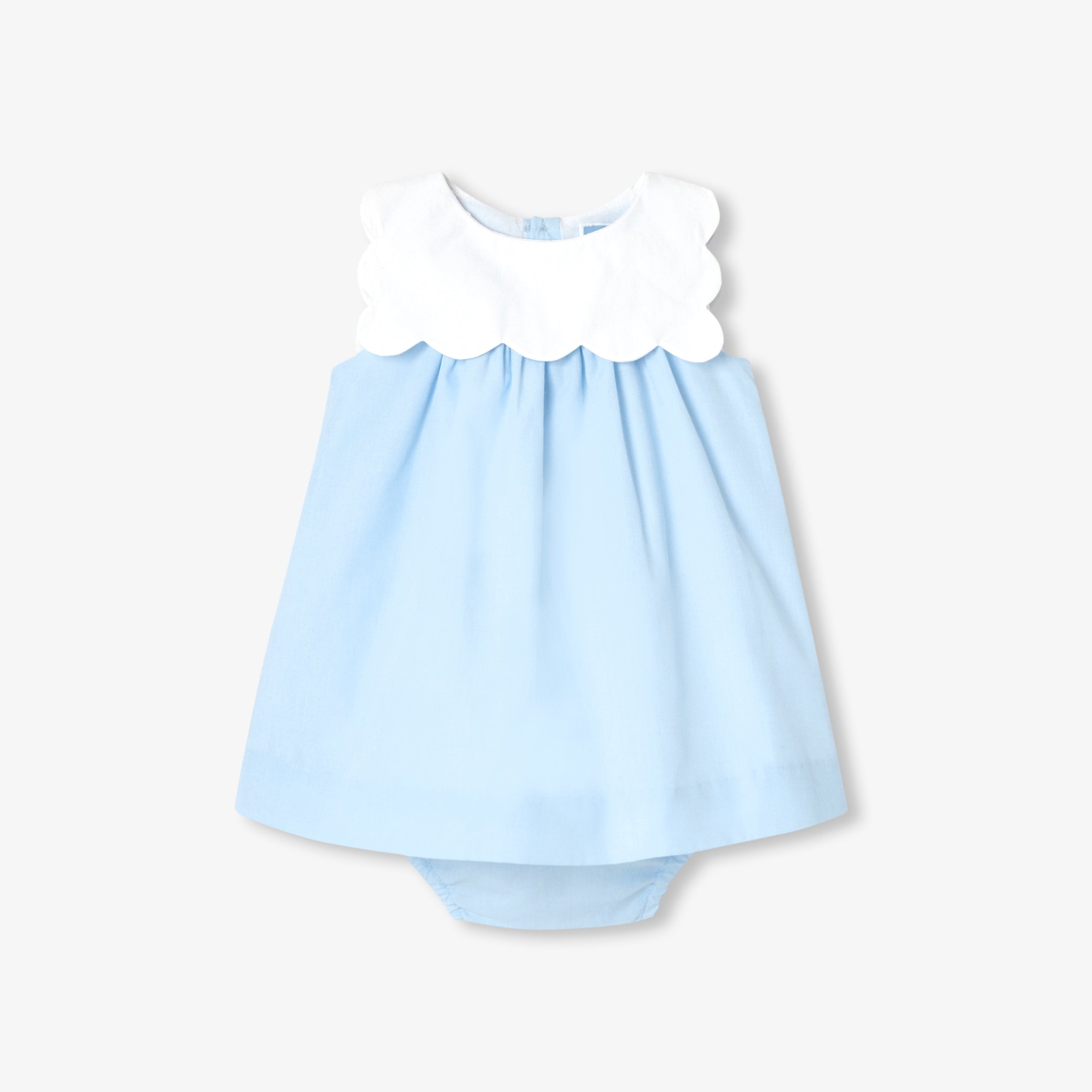 Baby girl dress in cotton fil-à-fil