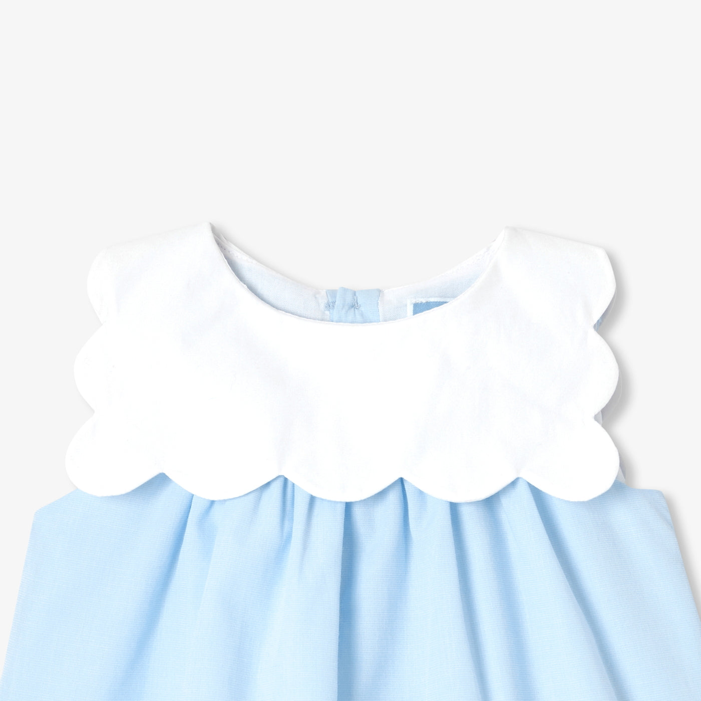 Baby girl dress in cotton fil-à-fil