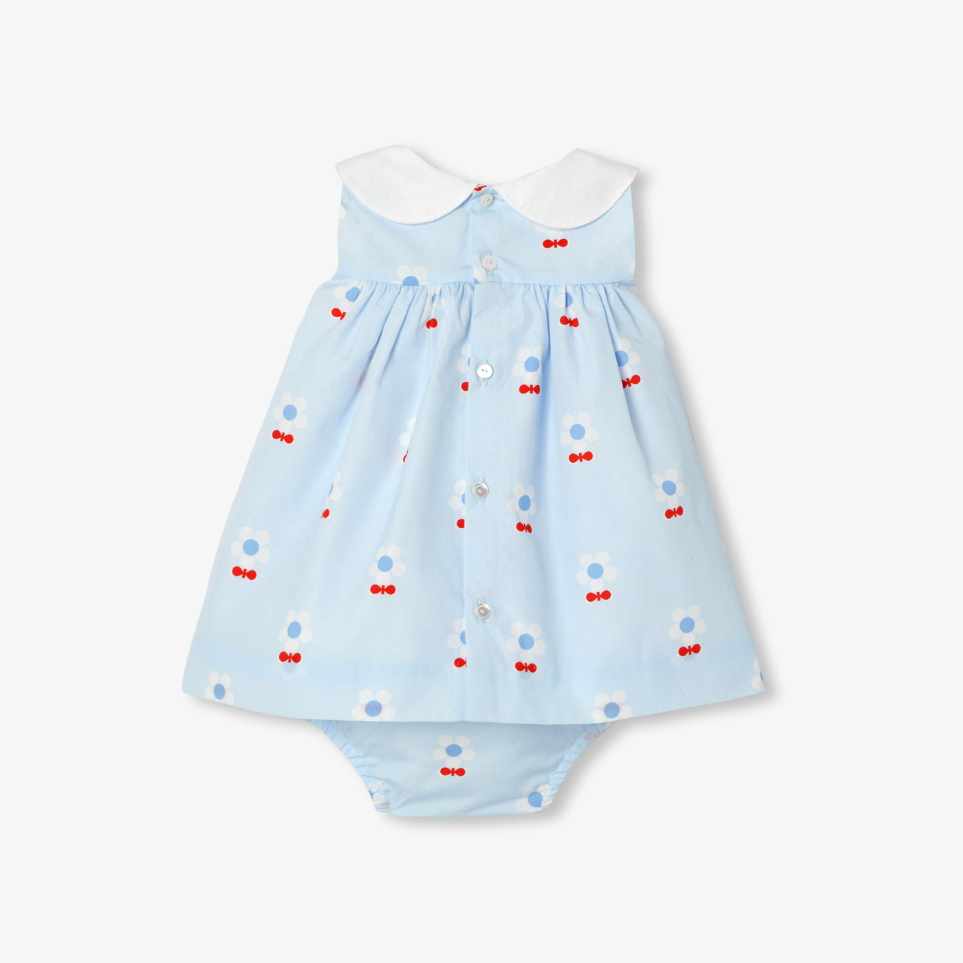 Floral poplin baby girl dress