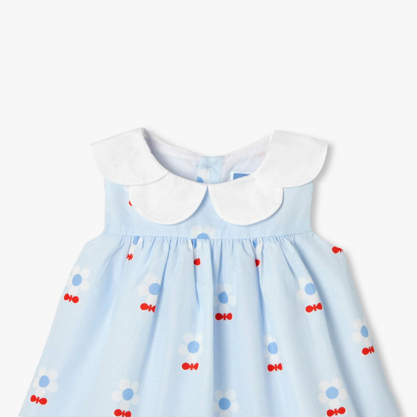 Floral poplin baby girl dress