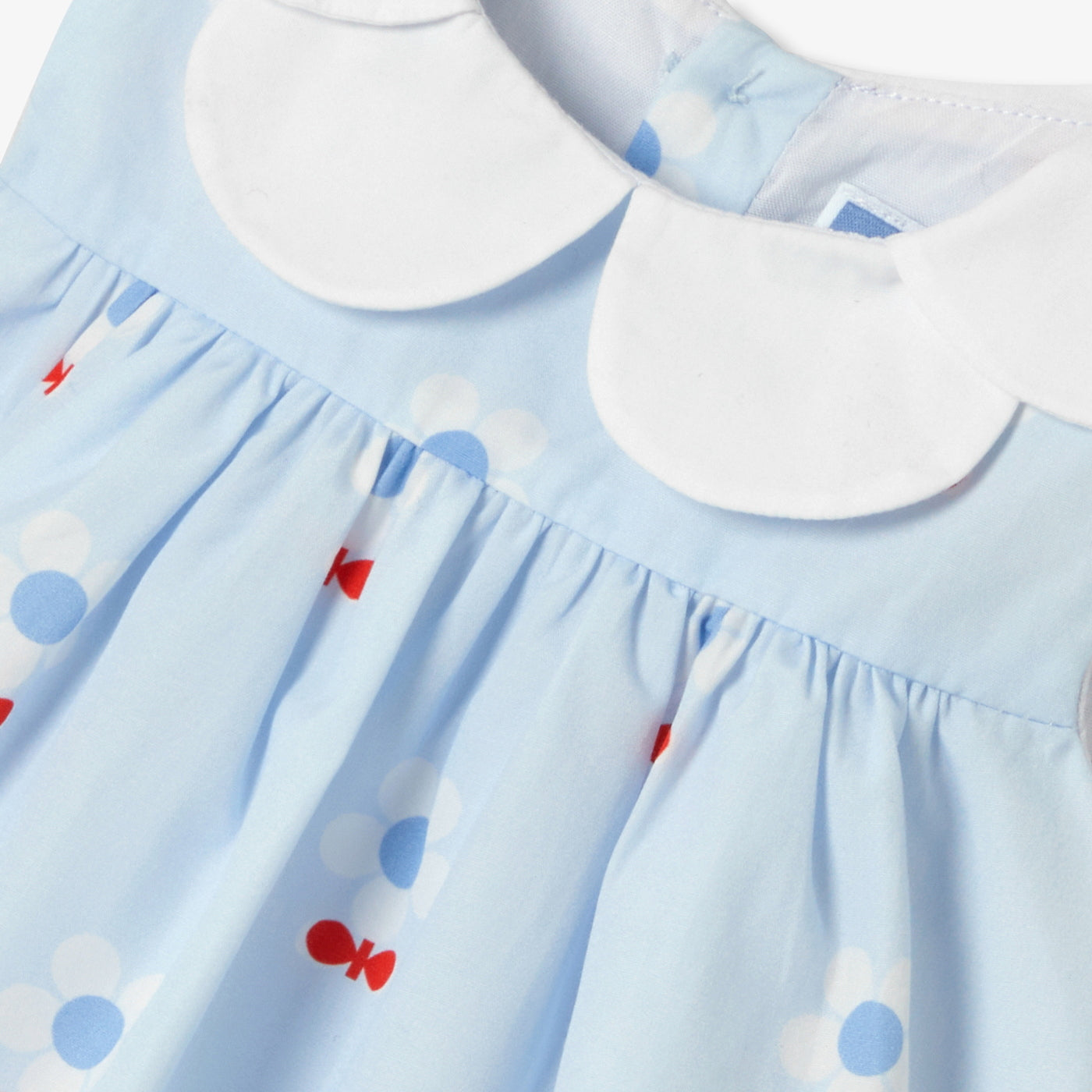 Floral poplin baby girl dress