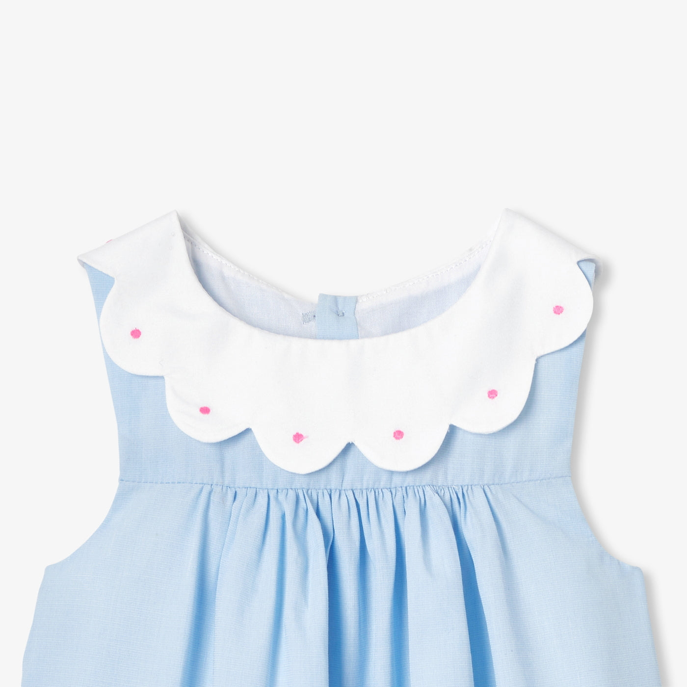 Baby girl cotton fil-à-fil dress