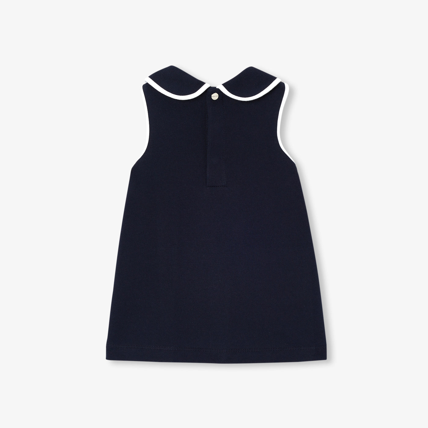 Baby girl sleeveless dress in cotton piqué