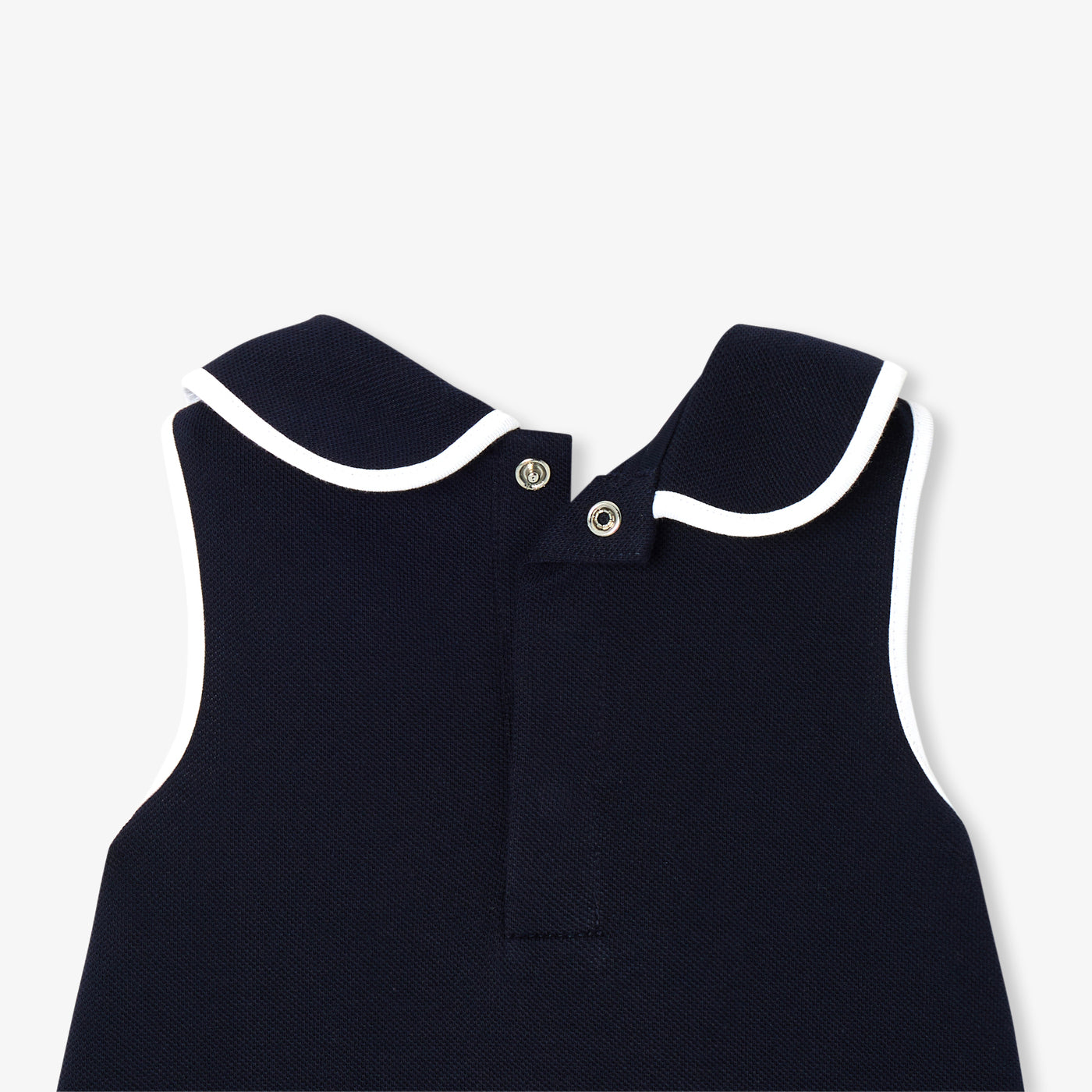 Baby girl sleeveless dress in cotton piqué