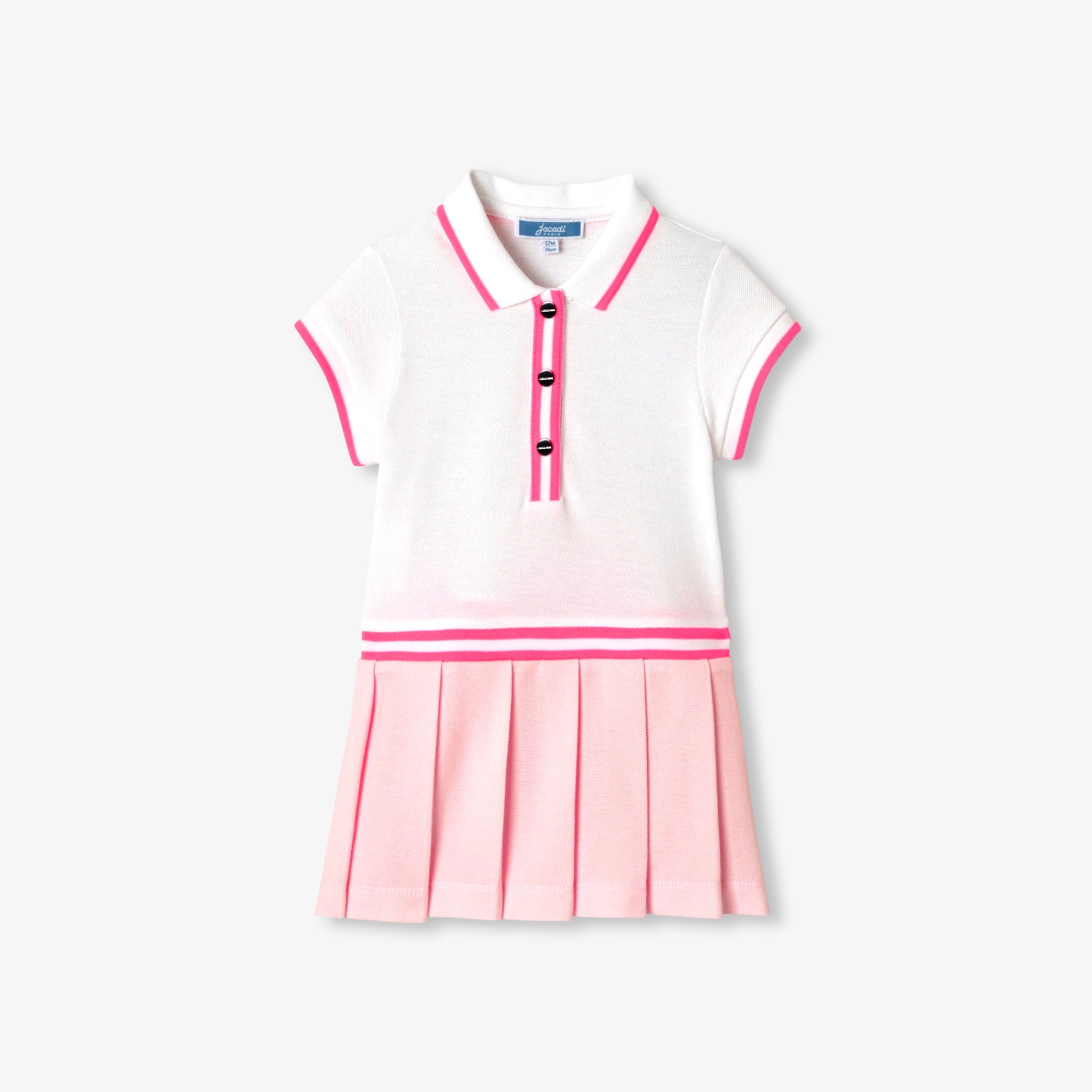 Baby girl polo dress in cotton piqué