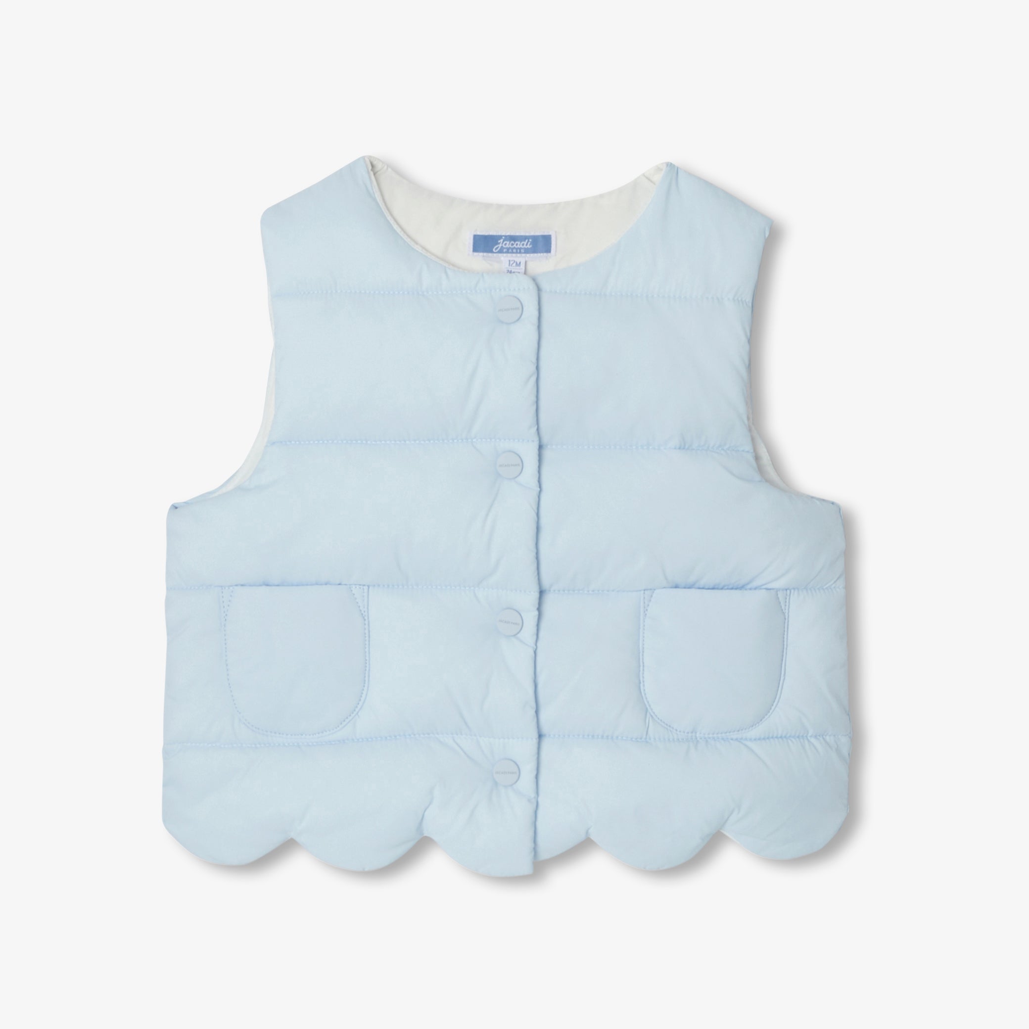 Baby girl sleeveless padded jacket - nuage