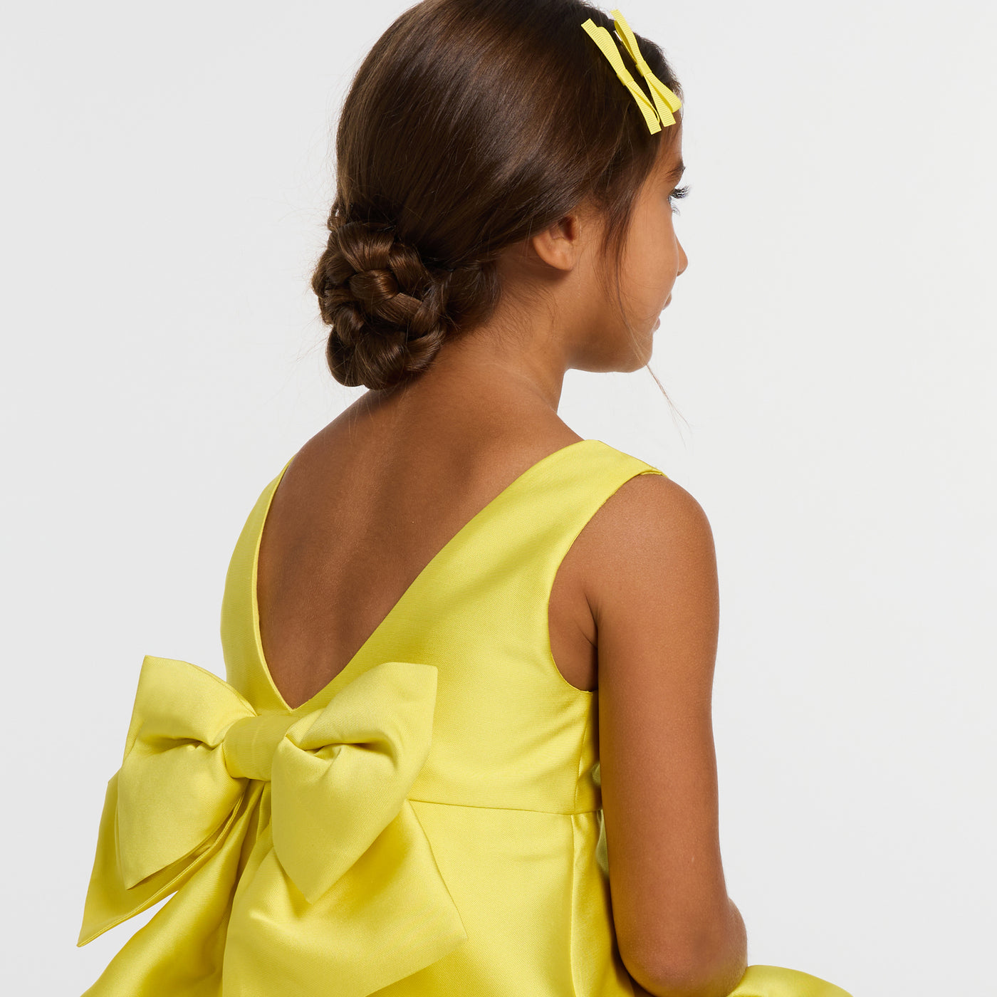 Girl ceremony dress in Mikado satin