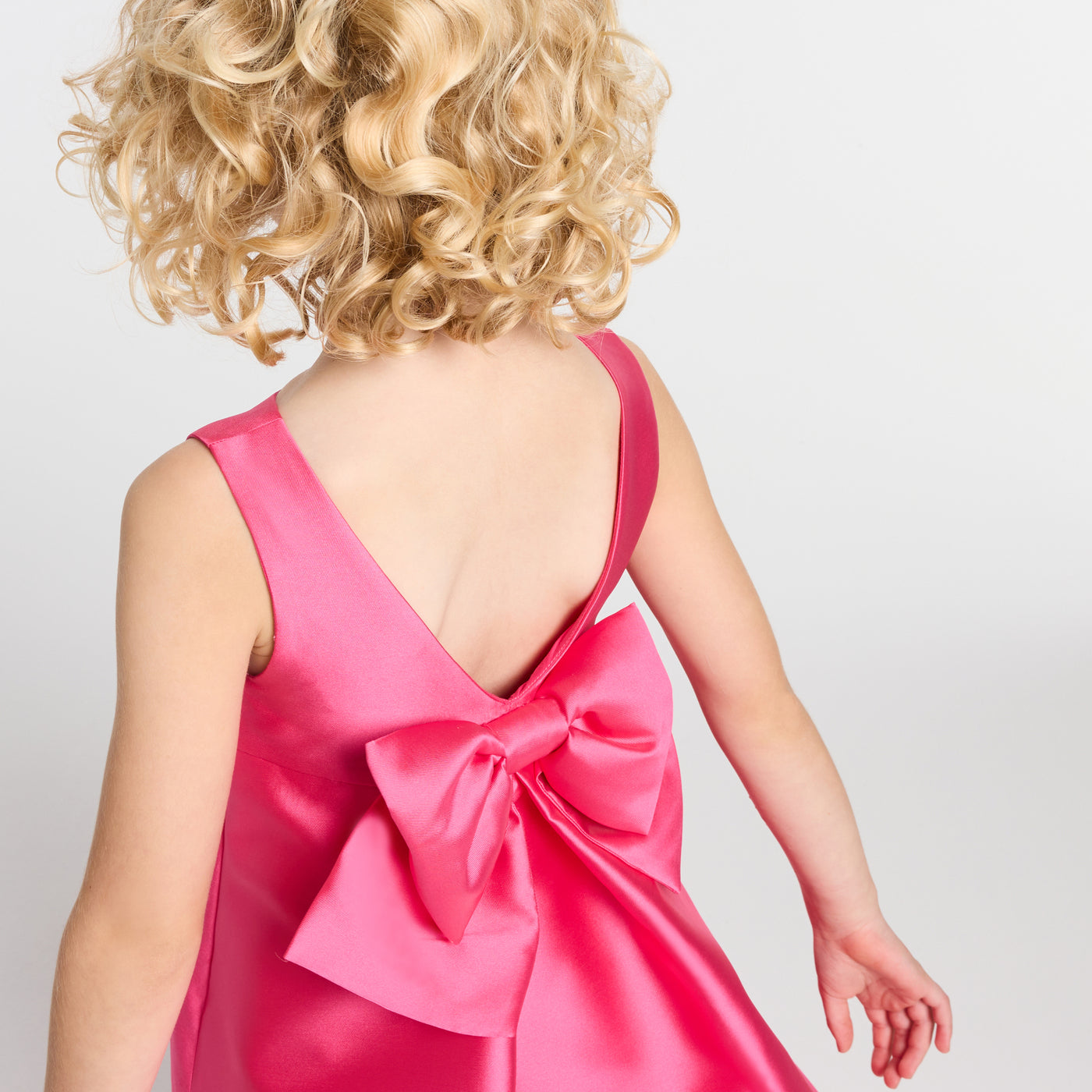 Girl ceremony dress in Mikado satin
