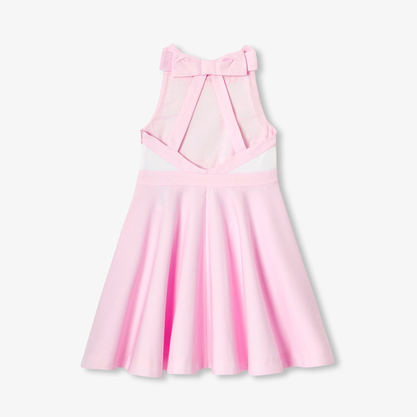 Girl ceremony dress in honeycomb cotton