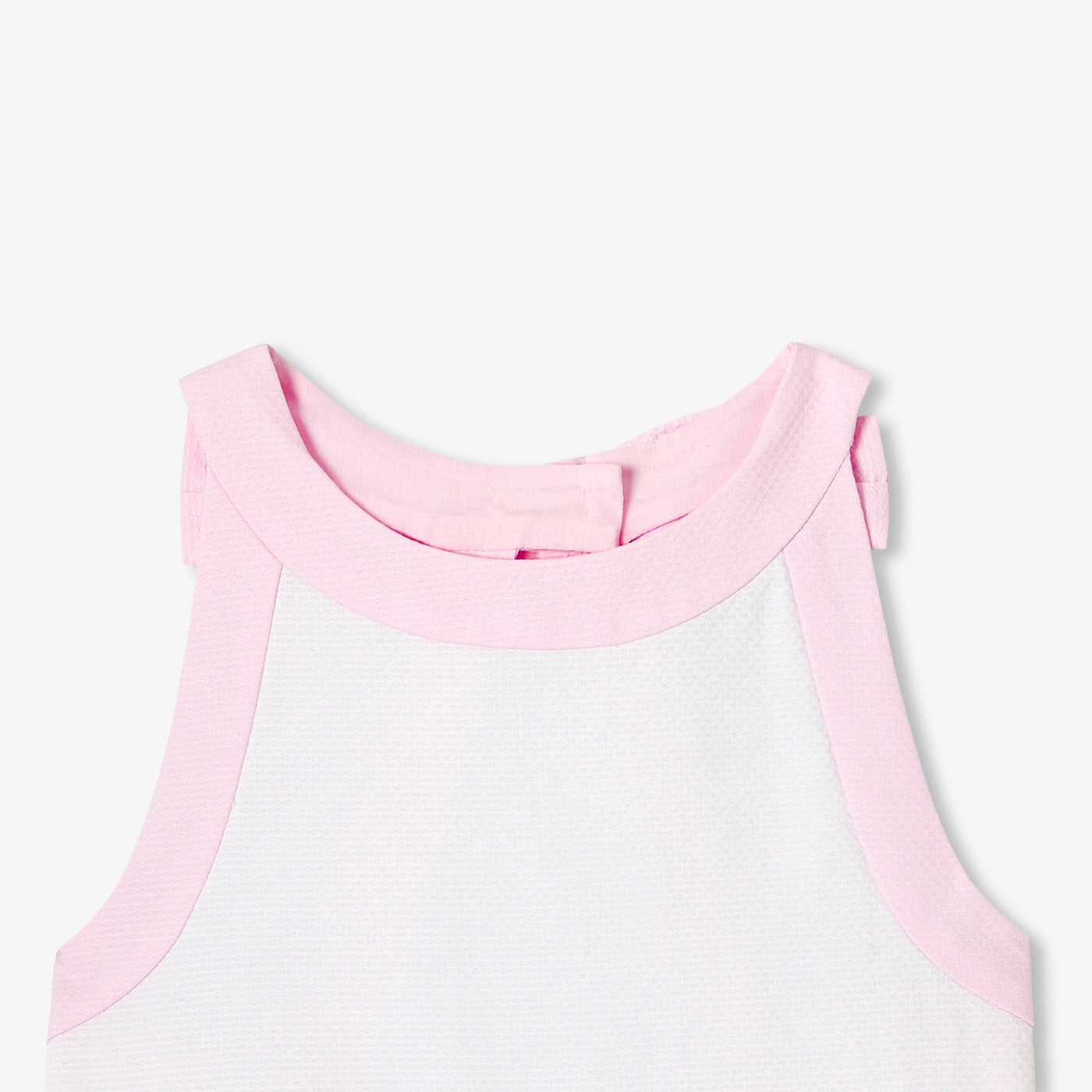 Girl ceremony dress in honeycomb cotton