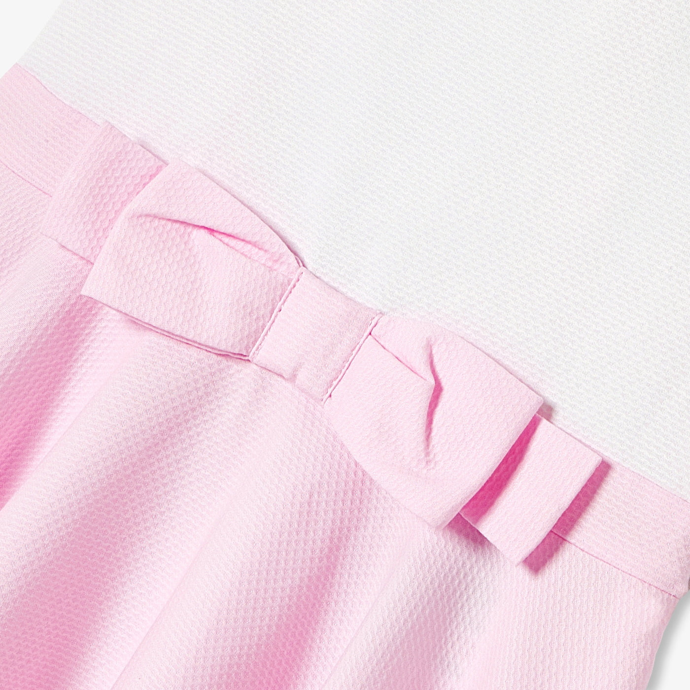 Girl ceremony dress in honeycomb cotton