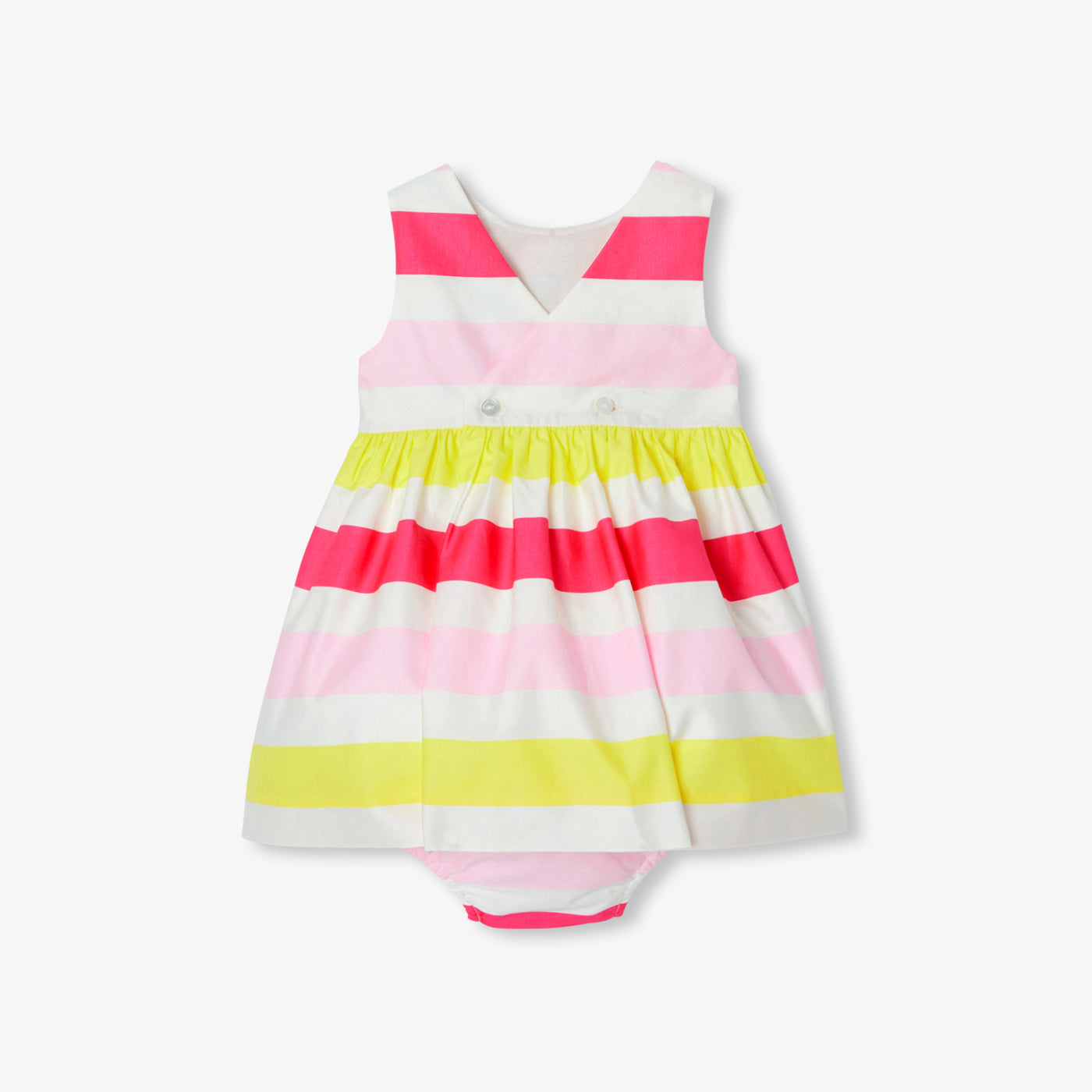 Baby girl cotton satin ceremony dress