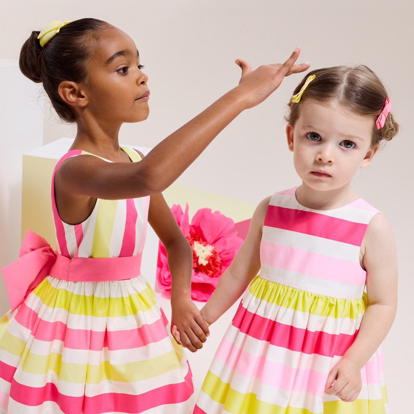 Baby girl cotton satin ceremony dress