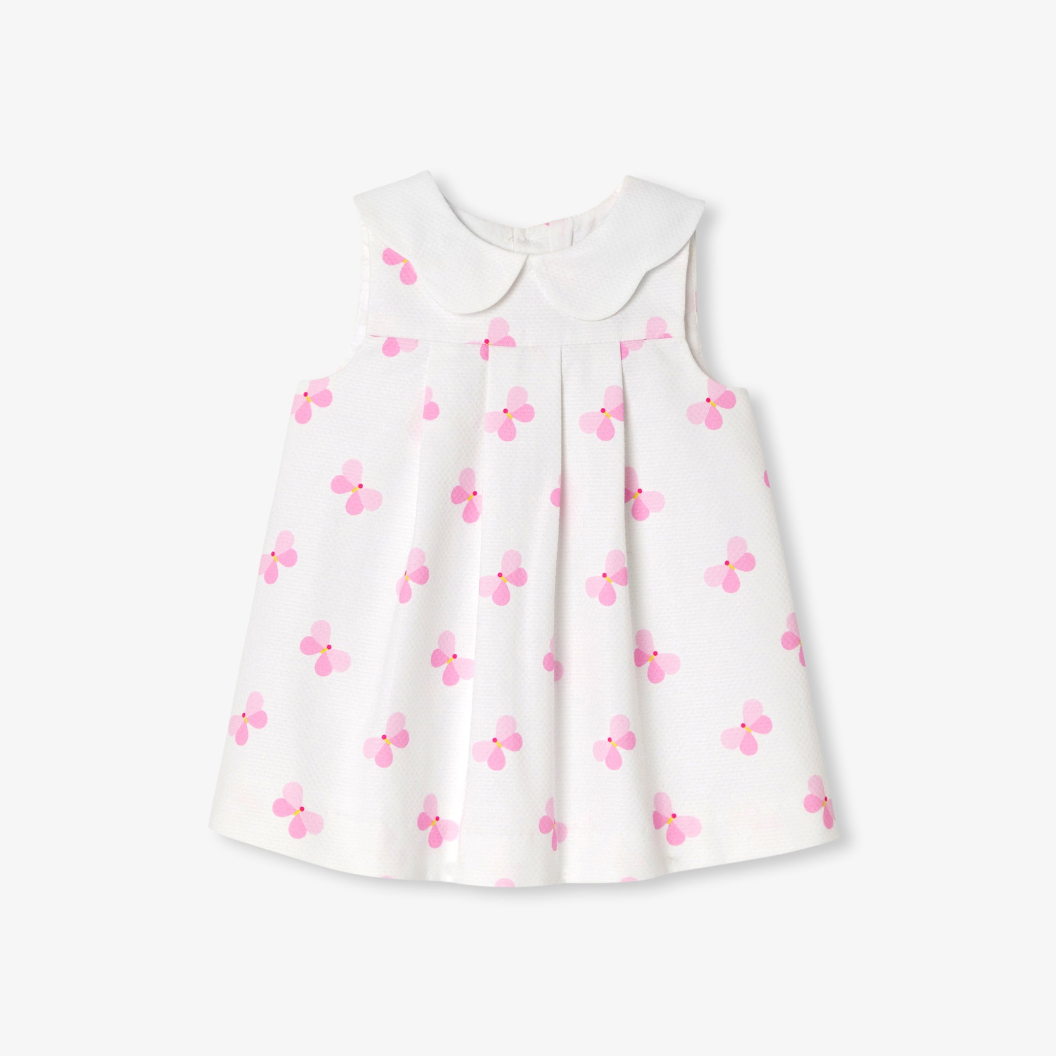 Baby girl pinafore dress in cotton piqué