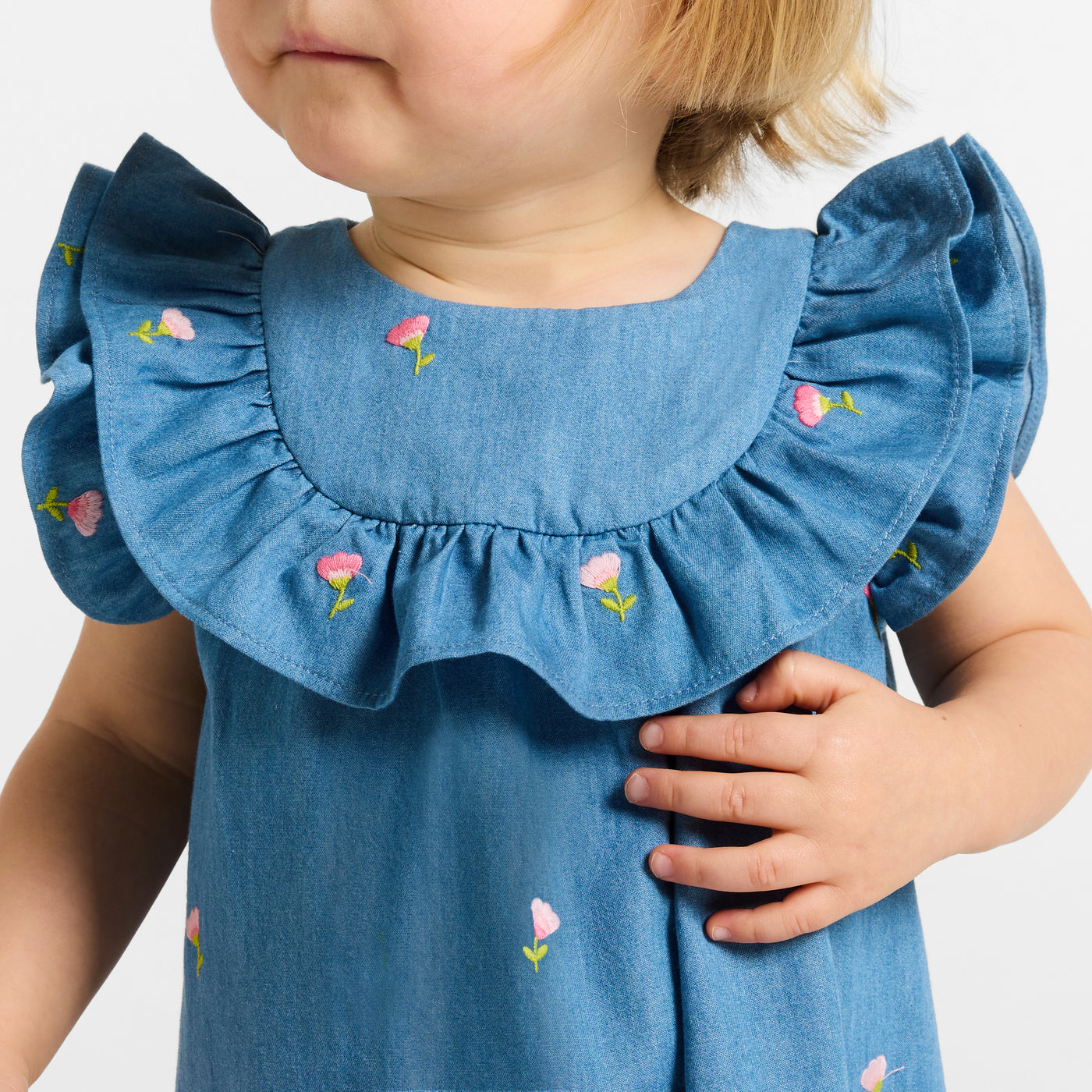Baby girl chambray dress
