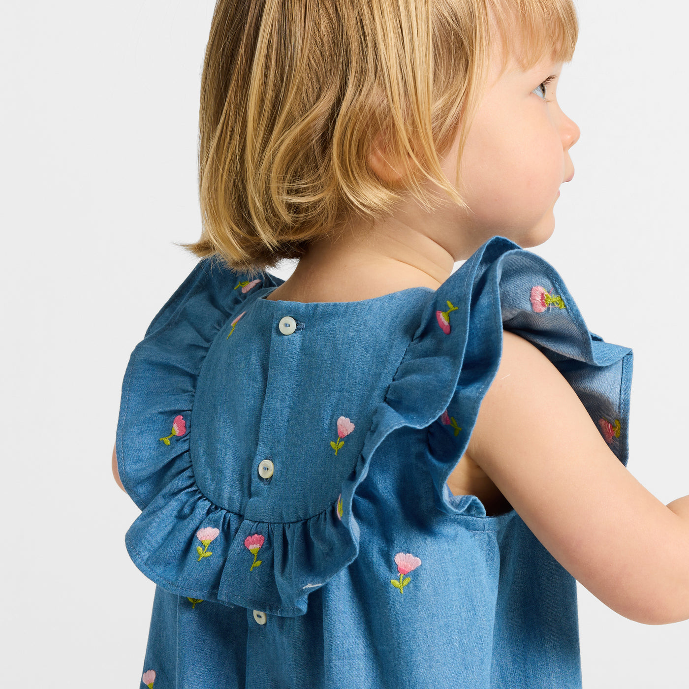 Baby girl chambray dress
