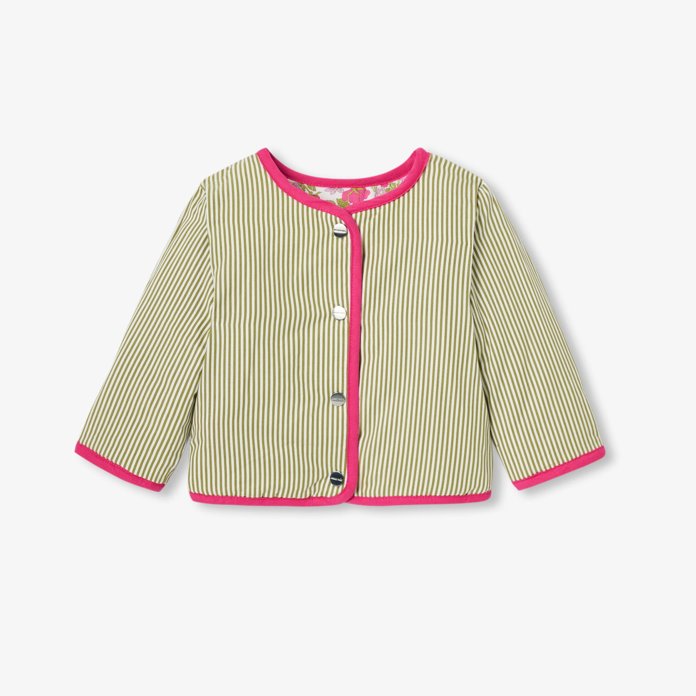Baby girl quilted jacket in Liberty fabric