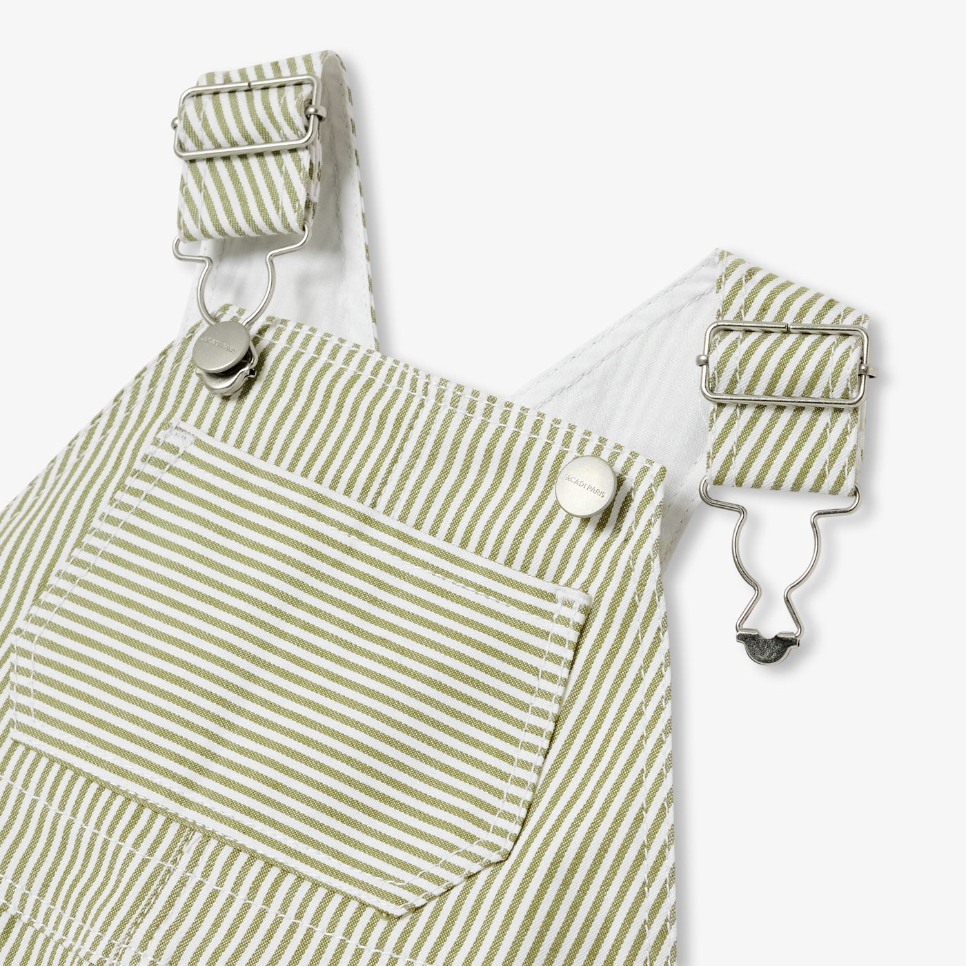 Baby boy dungarees in striped twill