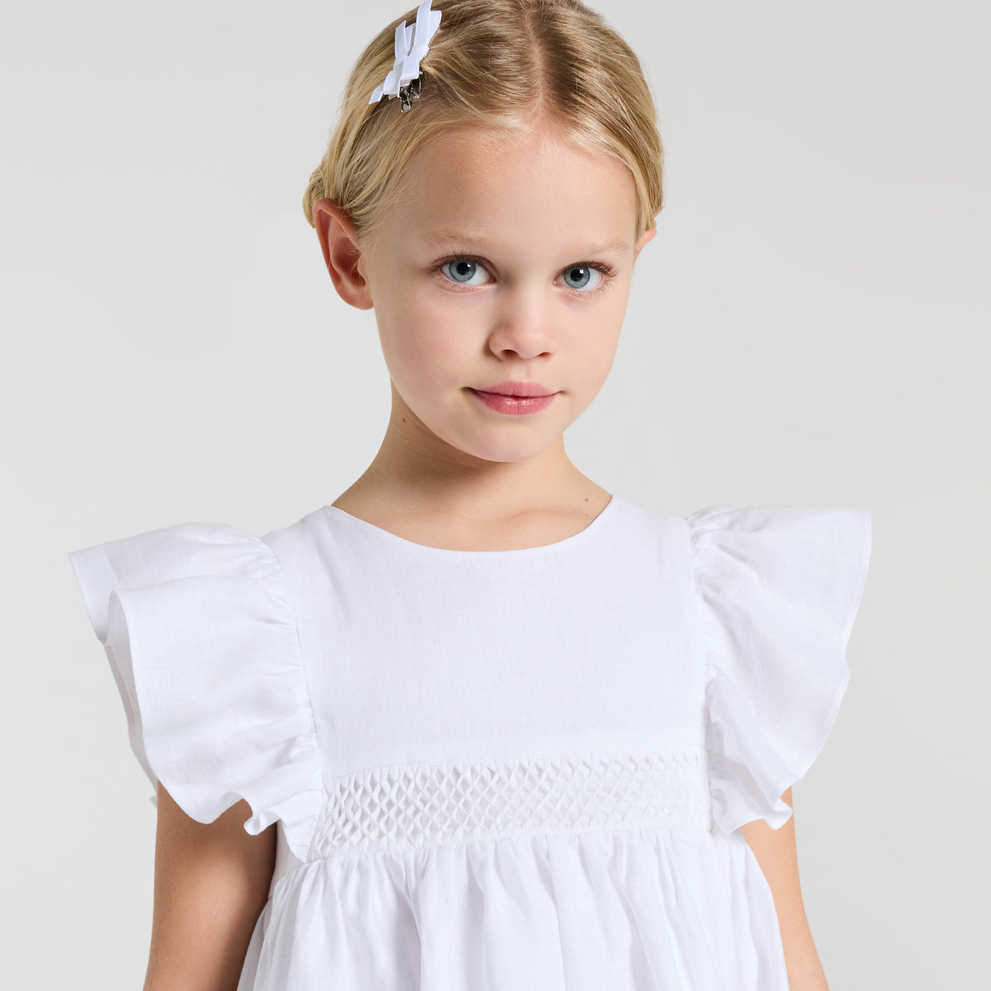 Girl linen ceremony dress