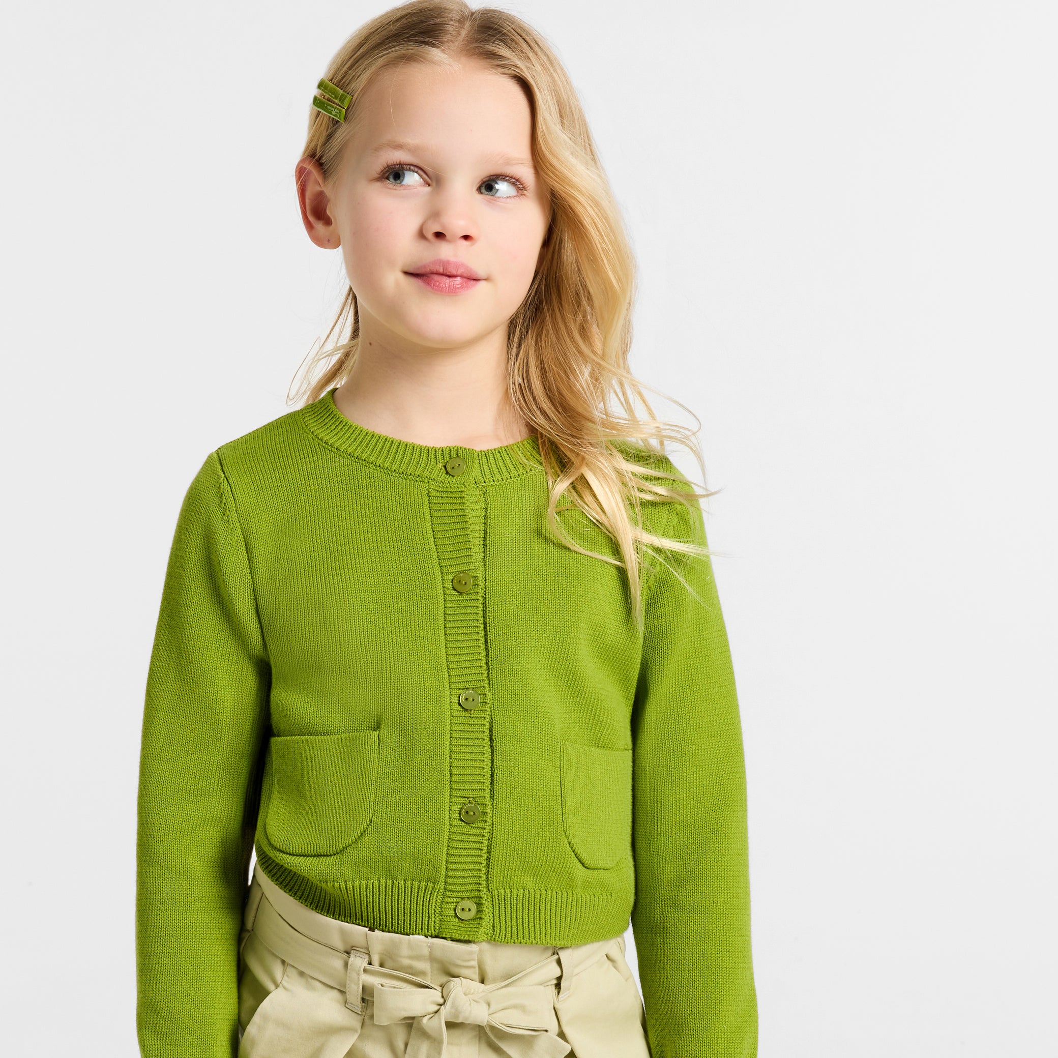 Girl cotton jersey cardigan