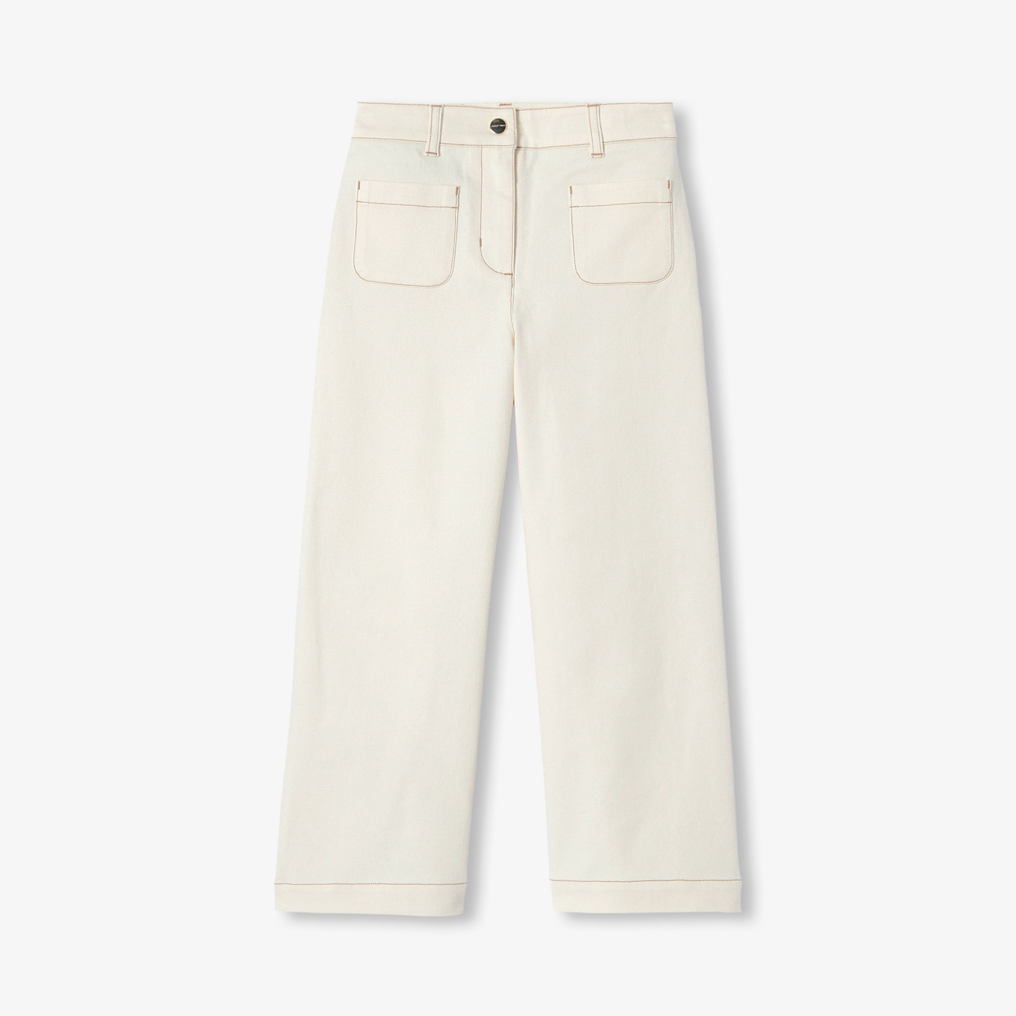 Girl wide-leg stretch twill trousers